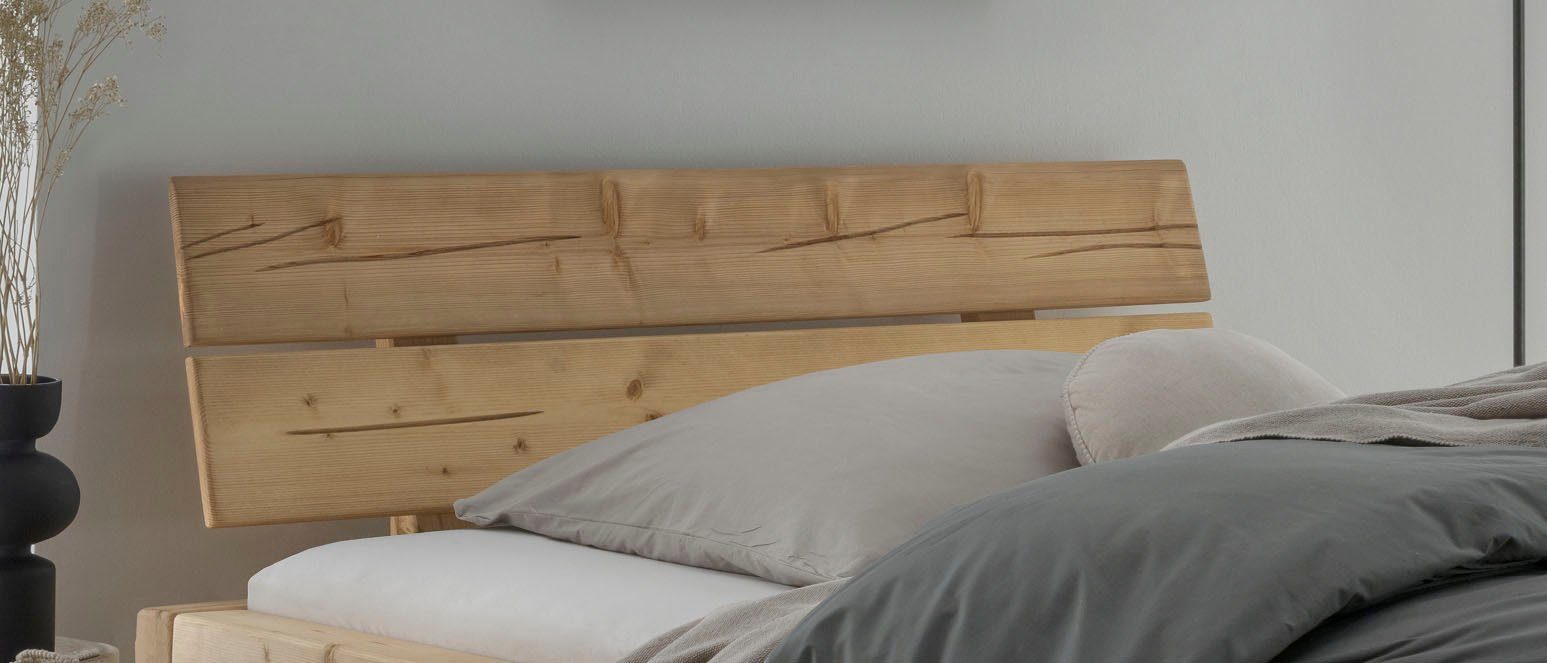 Home affaire Massief houten ledikant Ultima balkenbed tweepersoonsbed, voeten van metalen kuip
