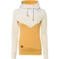 ragwear sweater trega in colourblocking-design geel