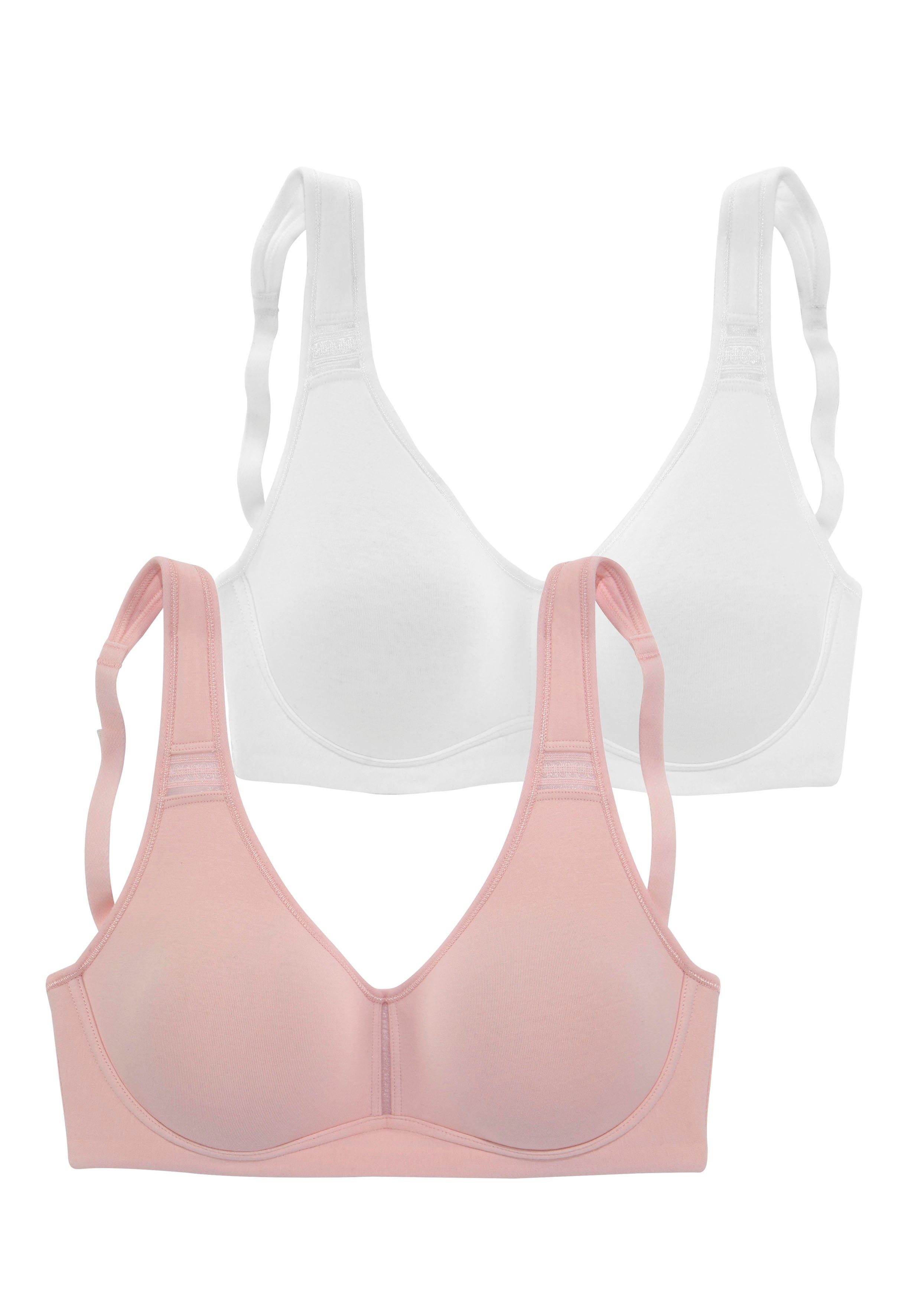 Petite fleur T-shirt-bh zonder beugels van katoen (Set van 2)
