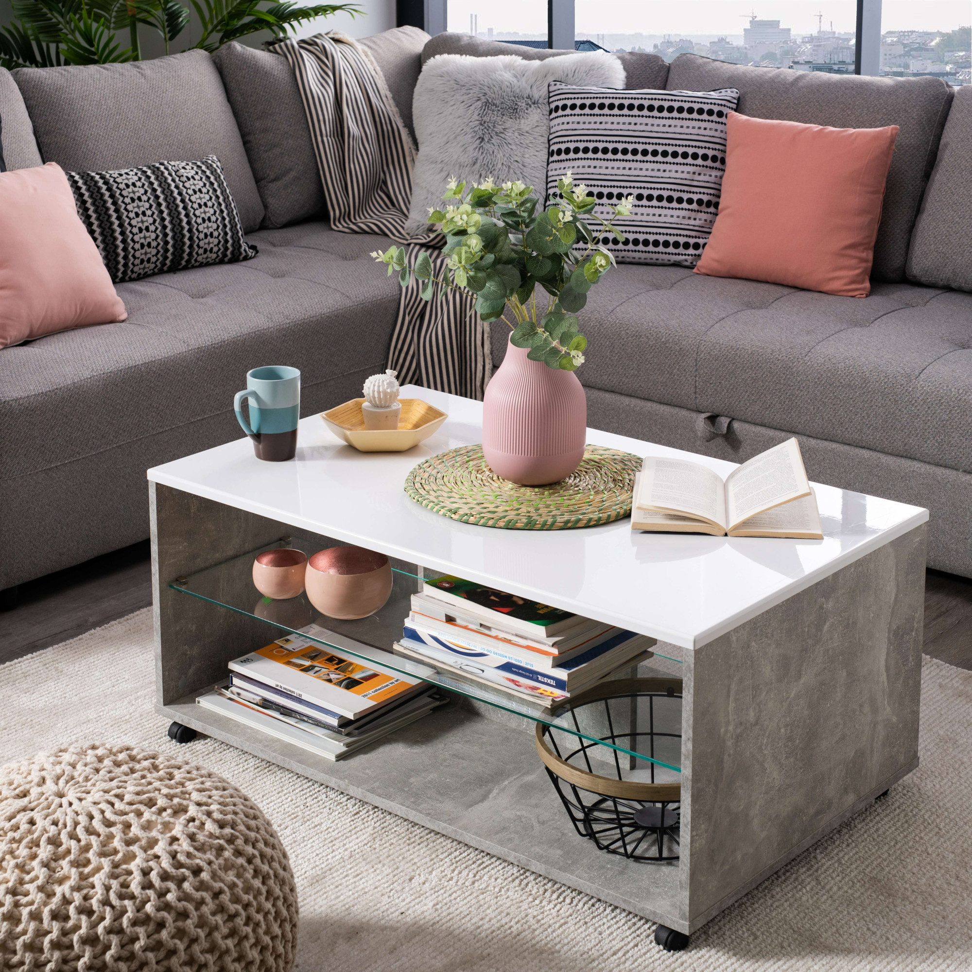 Home affaire Salontafel Bert koffietafel, 100 cm, in trendy kleuren, modern
