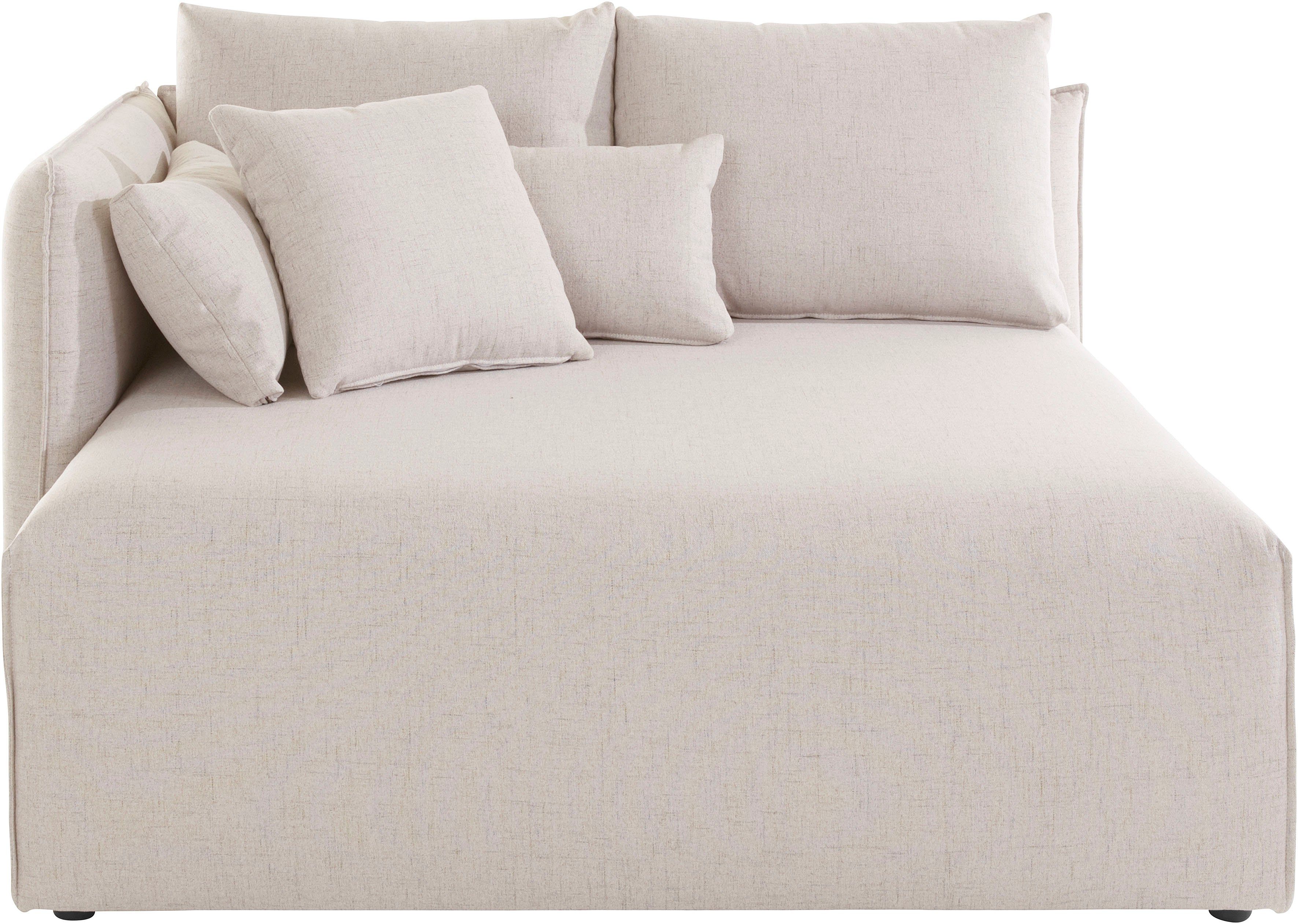 andas Ottomane Nöre korte lounge-module - zelf samenstellen, breedte 138 cm, diepte 128 cm