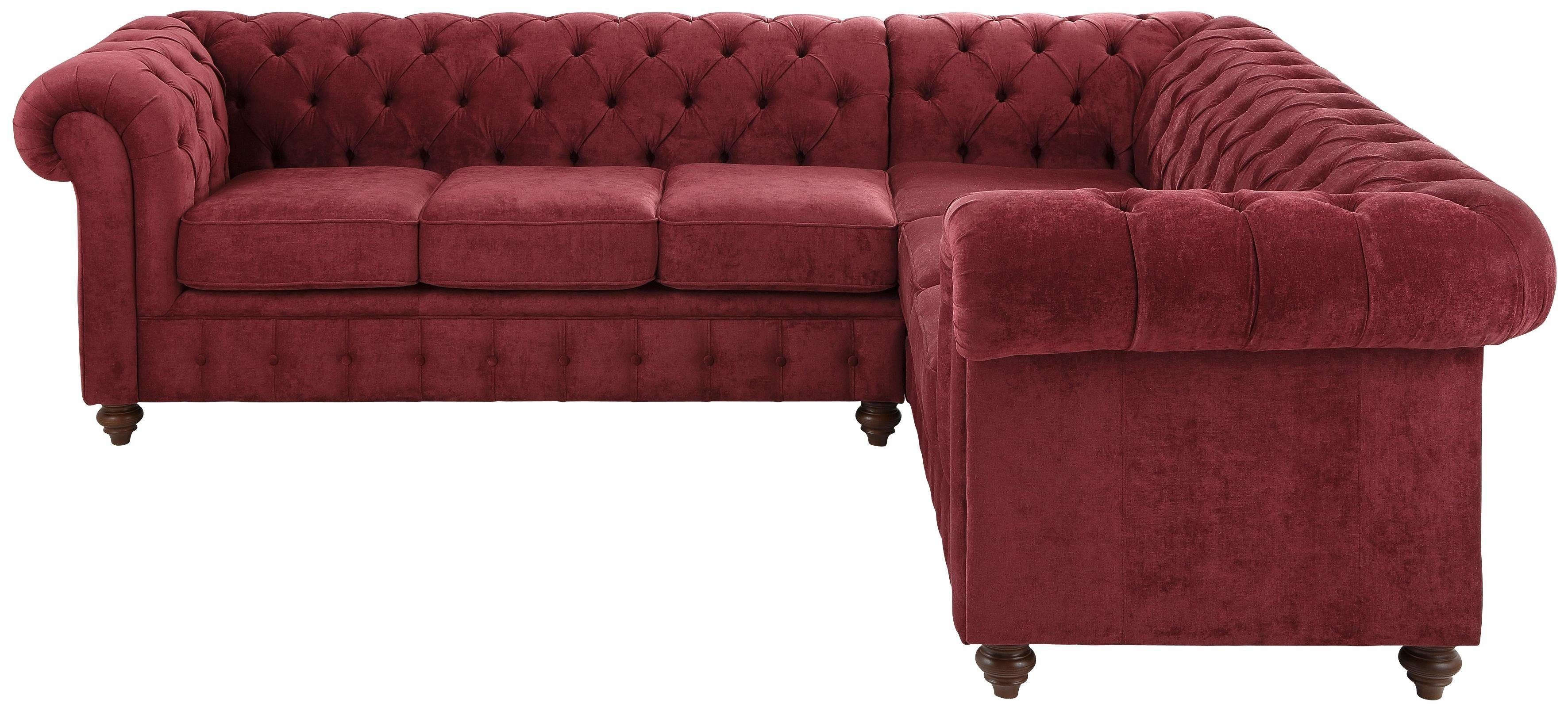 Home affaire Chesterfield-bank Chesterfield hoekbank, ook in leer L-vorm hoogwaardige knoopdetails, langer gedeelte links of rechts naar keuze