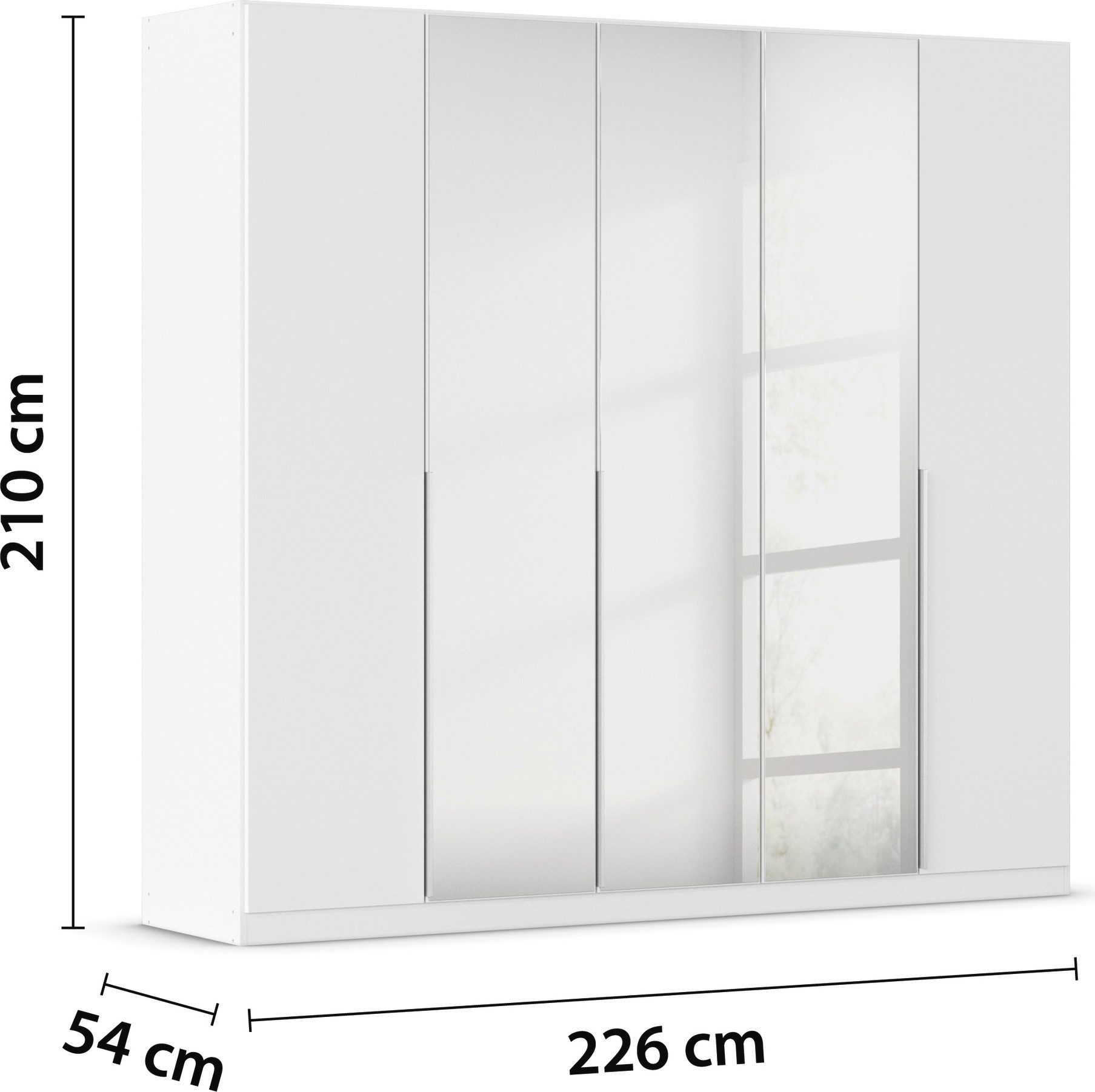 rauch Draaideurkast Kledingkast kast garderobe AGORDO met decor- of hoogglansfront doordachte binnenuitrusting, in 6 breedtes en 2 hoogtes made in germany