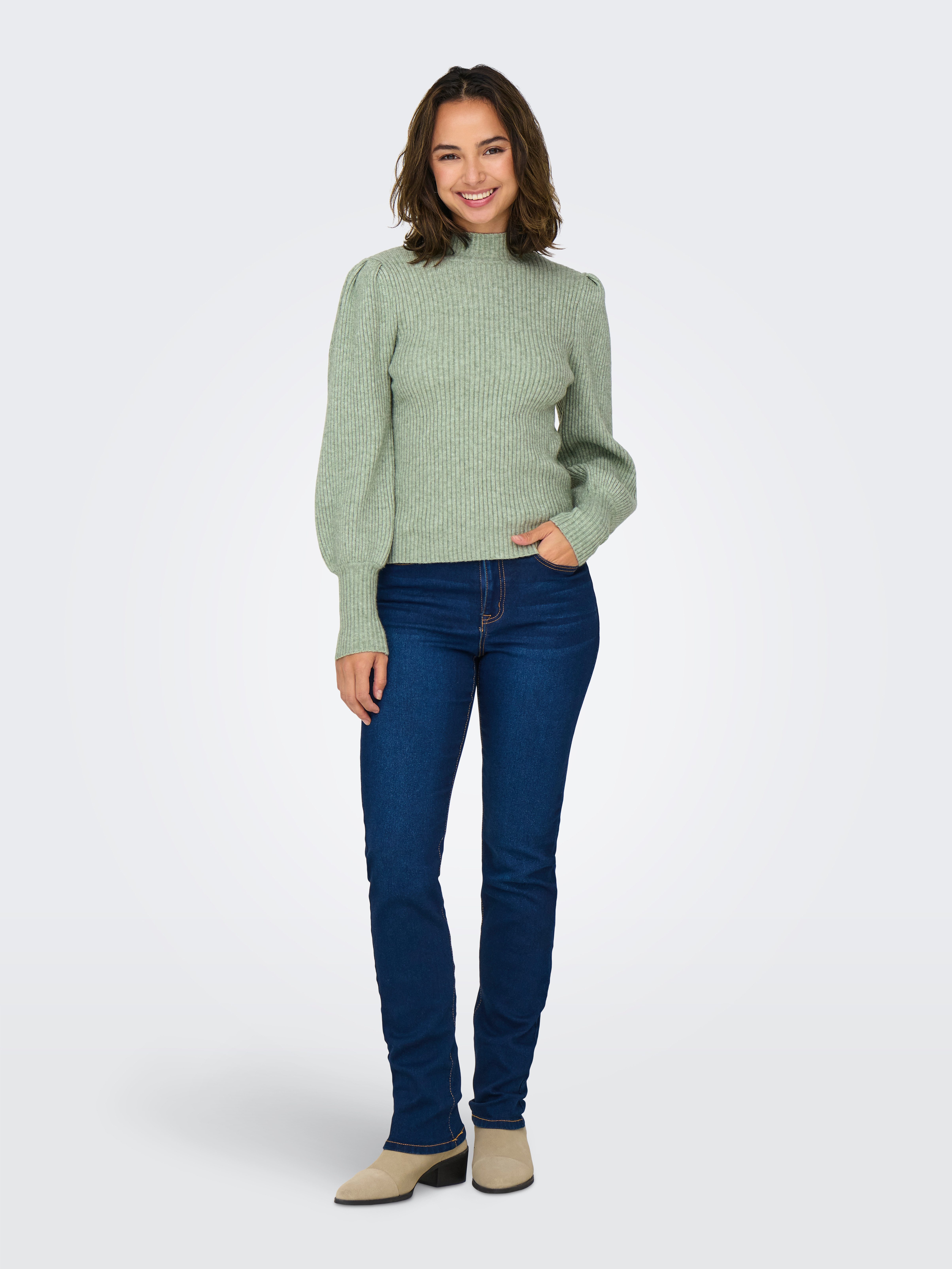 Only Gebreide trui ONLKATIA L S HIGHNECK PULLOVER KNT NOOS