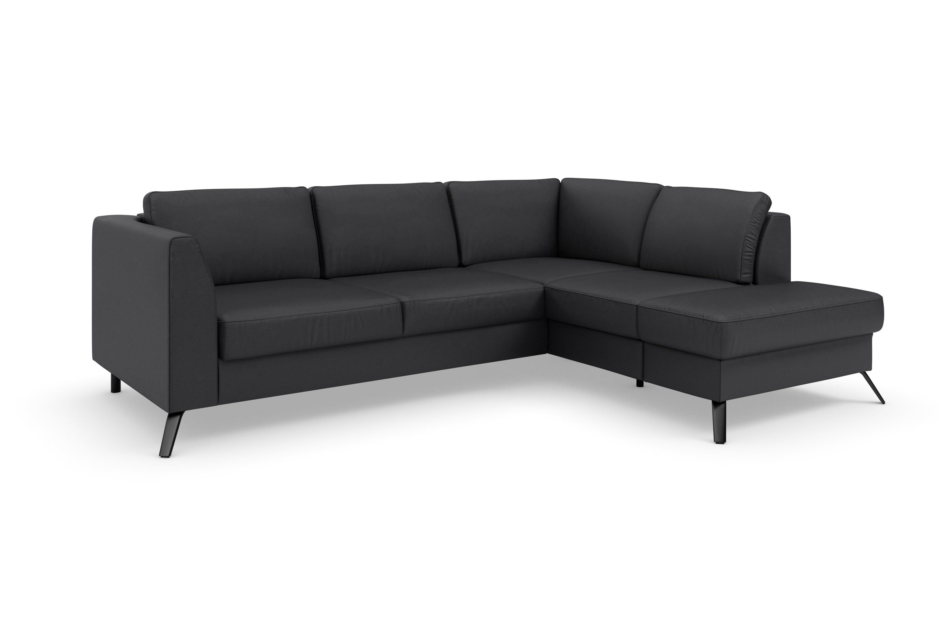 sit&more Hoekbank Olsen L-vorm inclusief zitdiepteverstelling, naar keuze met slaapfunctie, 15 cm hoog