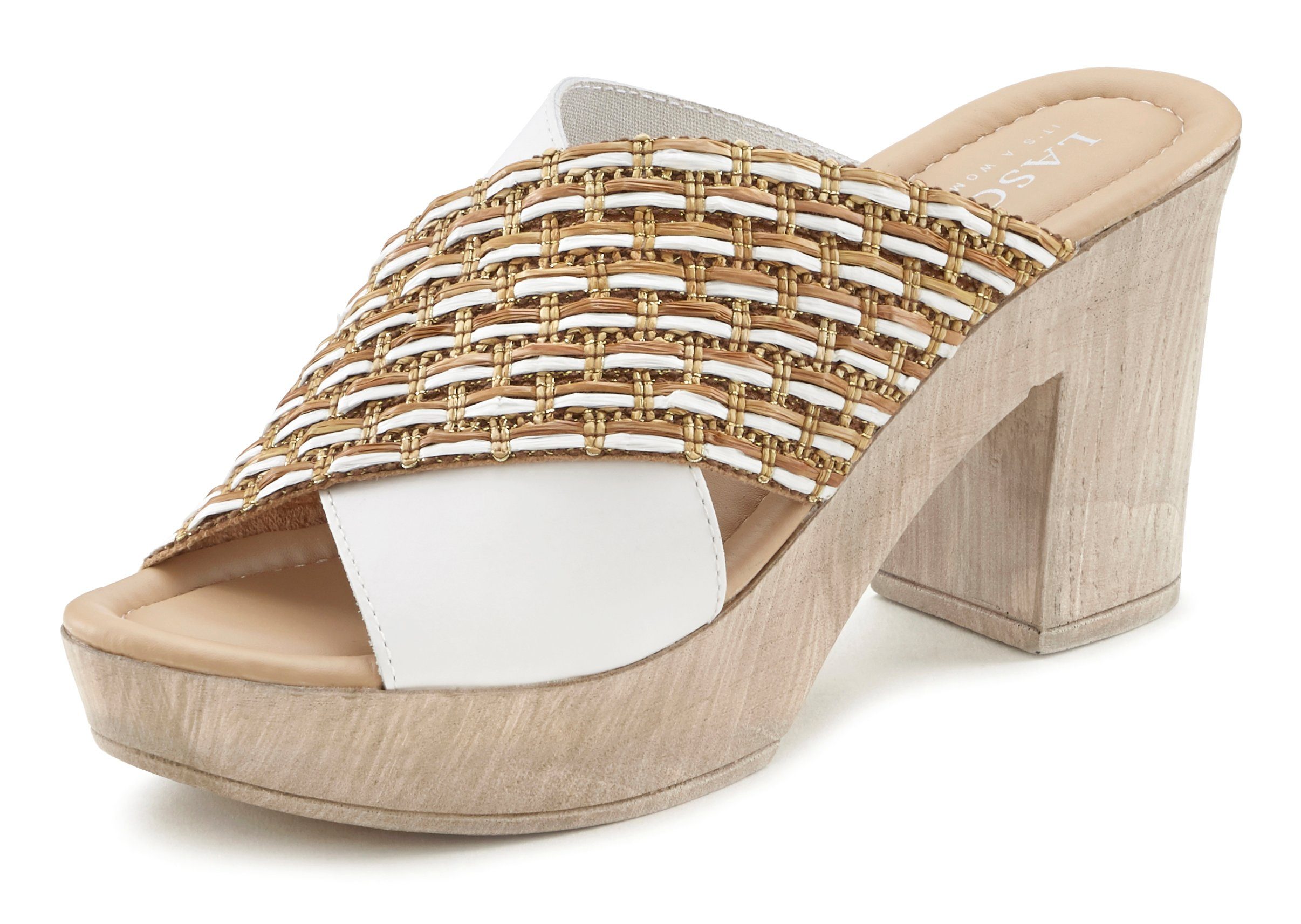 Lascana Slippers Mule, sandaal, open schoen met blokhak