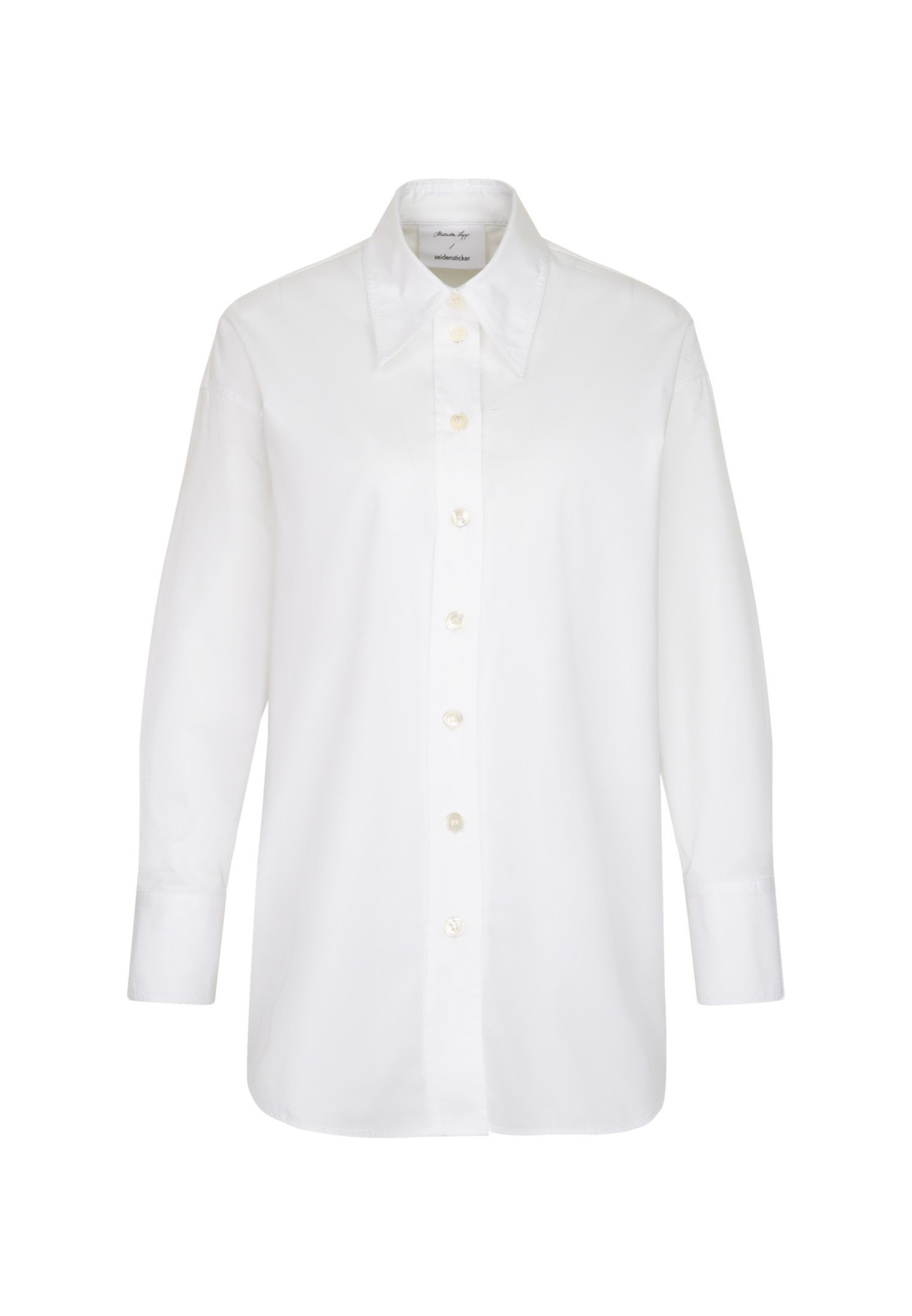 seidensticker Lange blouse Zwarte roos Lange mouwen kraag uni