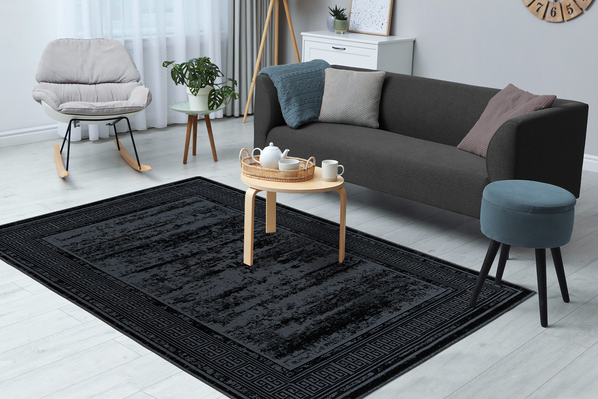 Kayoom Vloerkleed Kalea 325 Vlakweefsel tapijt met reliëfontwerp, used-look, moderne kleuren