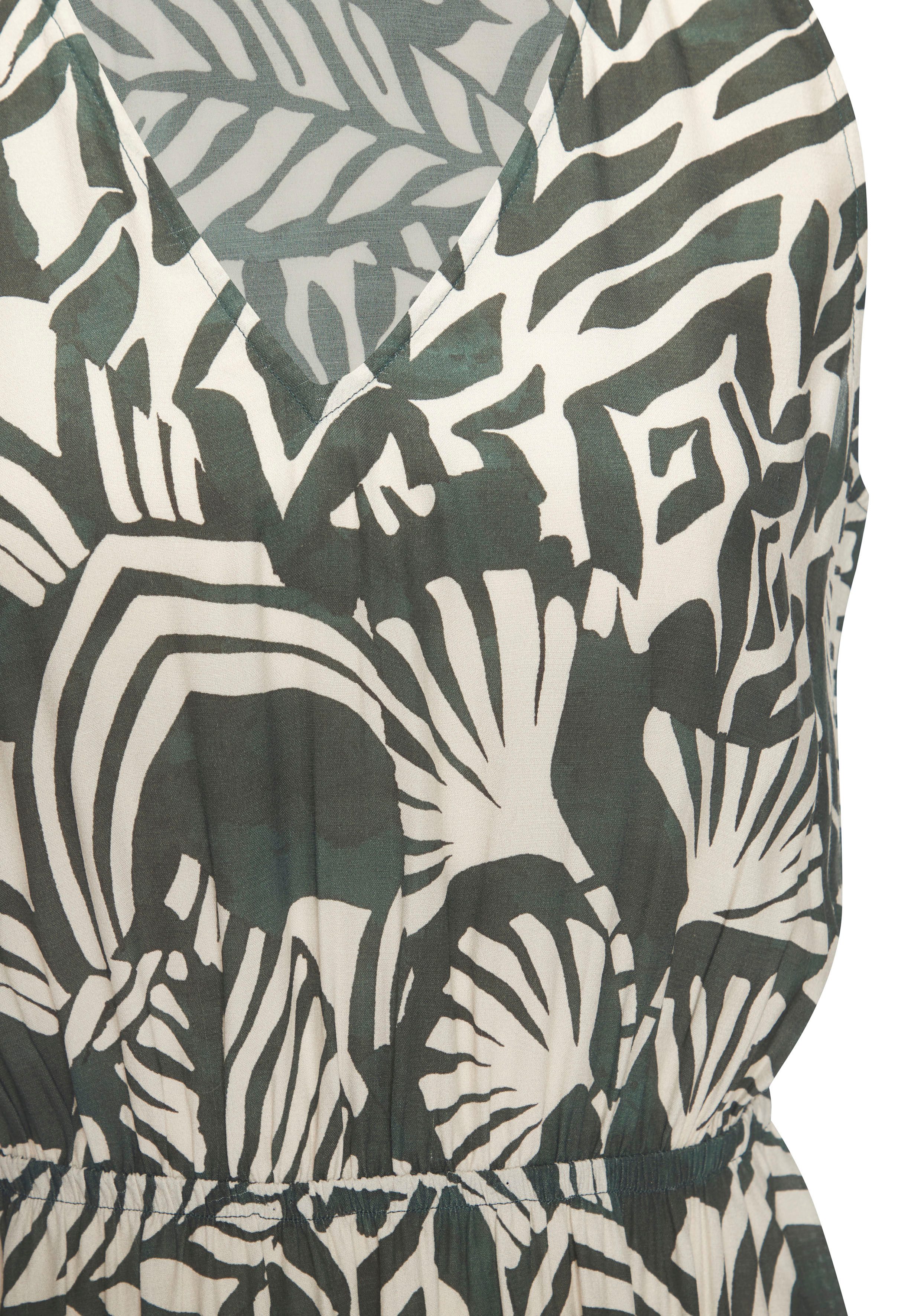 Lascana Maxi-jurk met alloverprint, zijslitsen, geweven stof