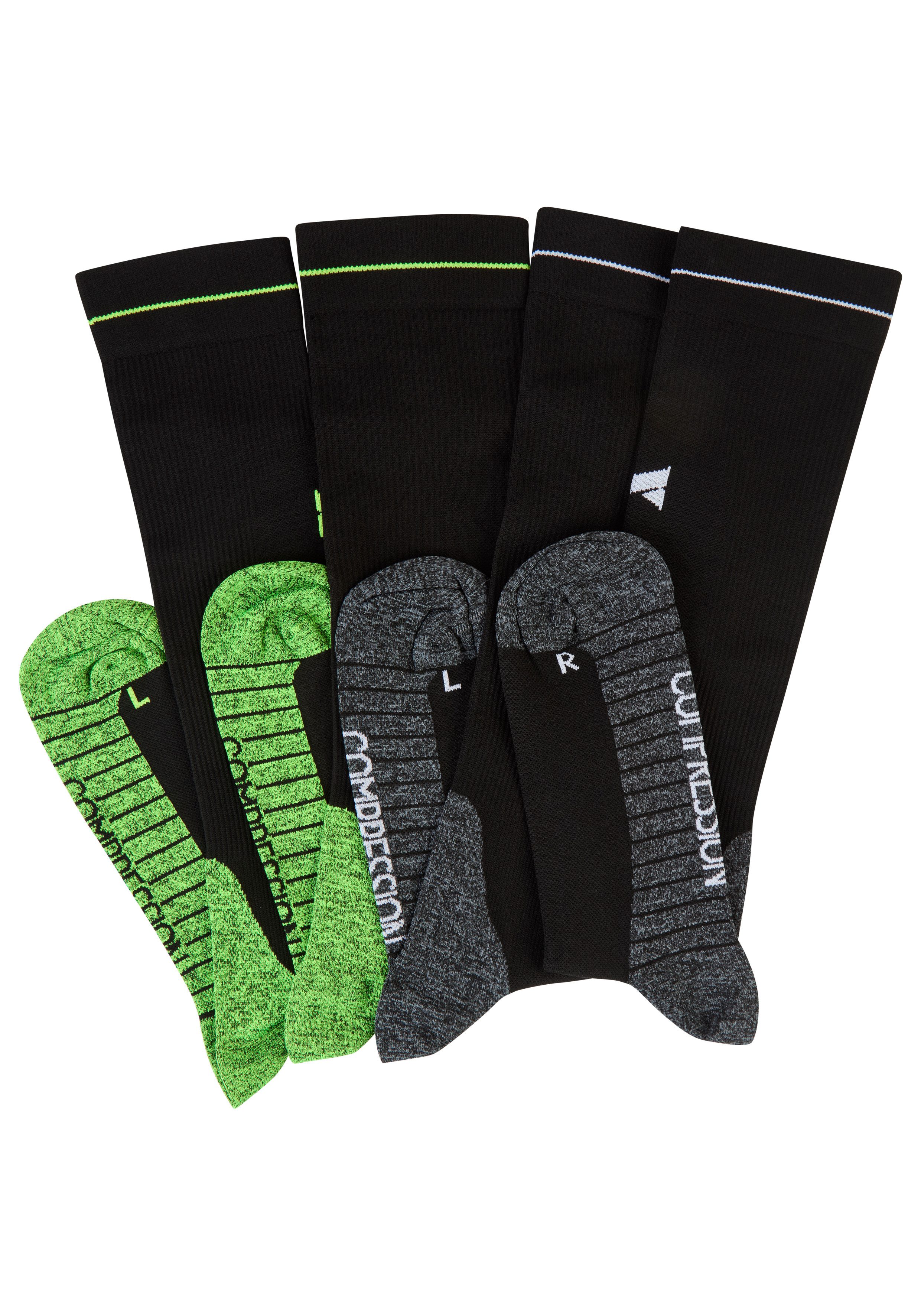 XTREME sockswear Compressiekousen Set van 2 met elastische ribstructuur (2 paar, 2)
