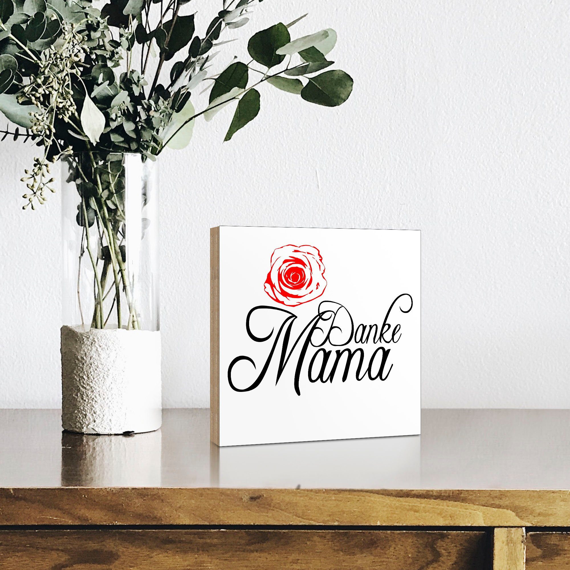 Artland Artprint op hout Dank je mama