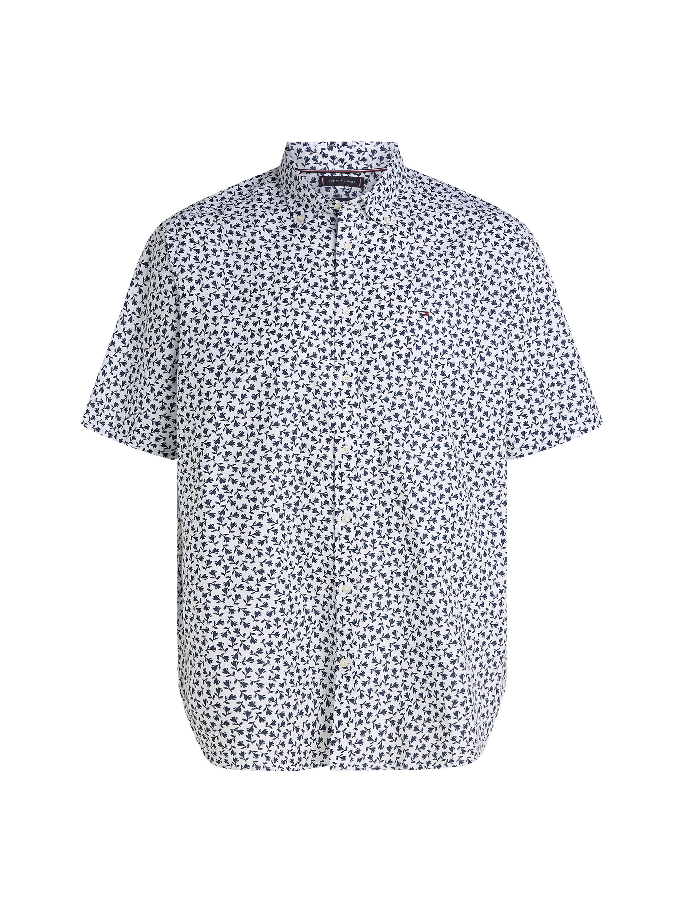 Tommy Hilfiger Overhemd met korte mouwen BT-LINEN BLEND MPRINT