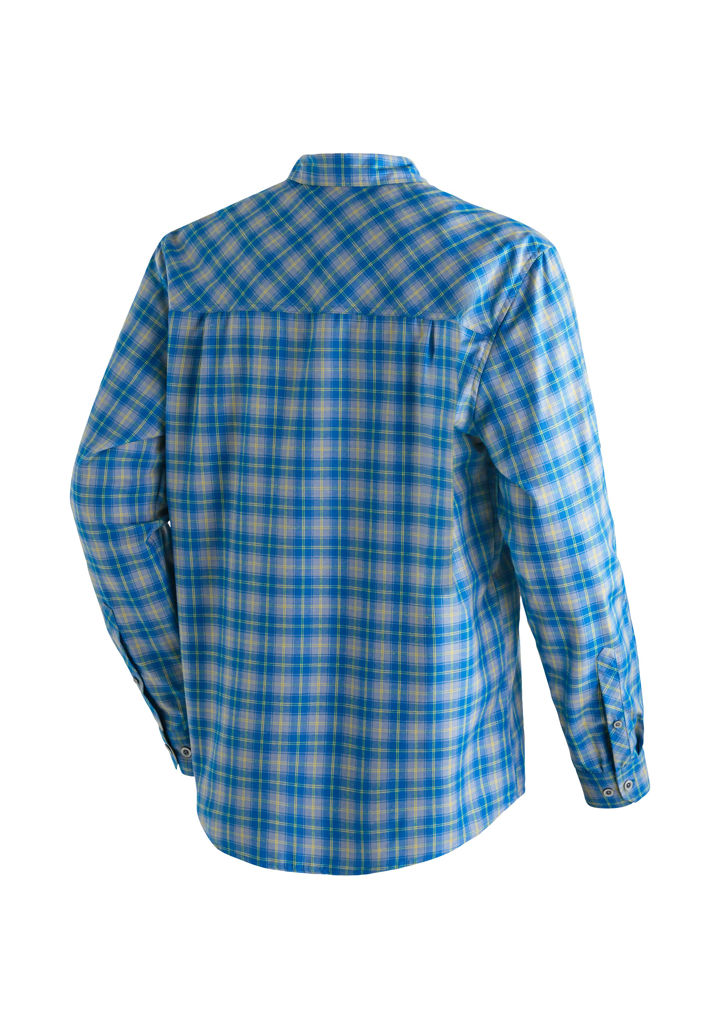 Maier Sports Functioneel shirt Claas Heren overhemd, langarm geruit overhemd voor outdoor en vrije tijd
