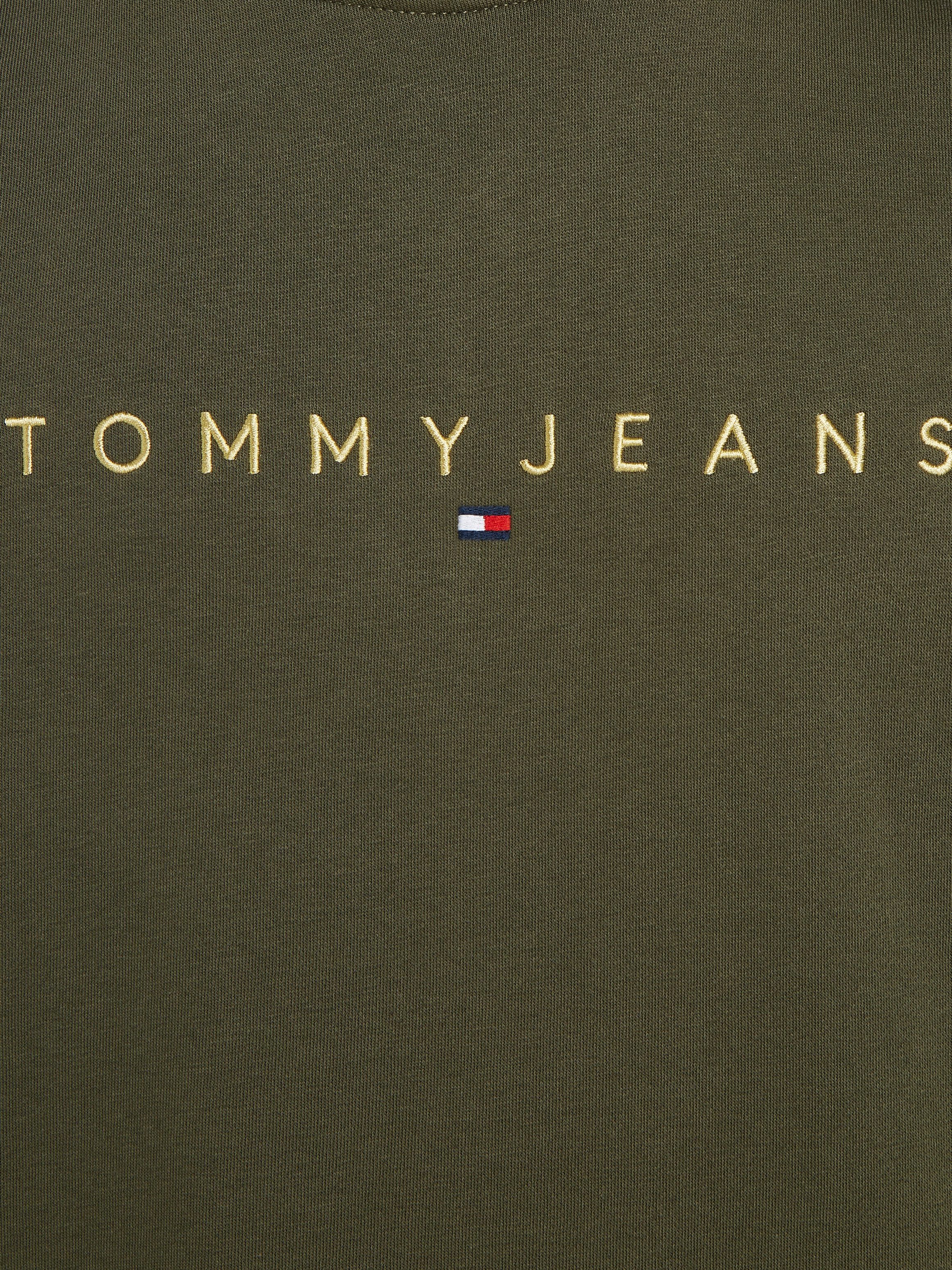 TOMMY JEANS Sweatshirt TJM REG LINEAR GOLD HOOD EXT geborduurd merkembleem op borsthoogte