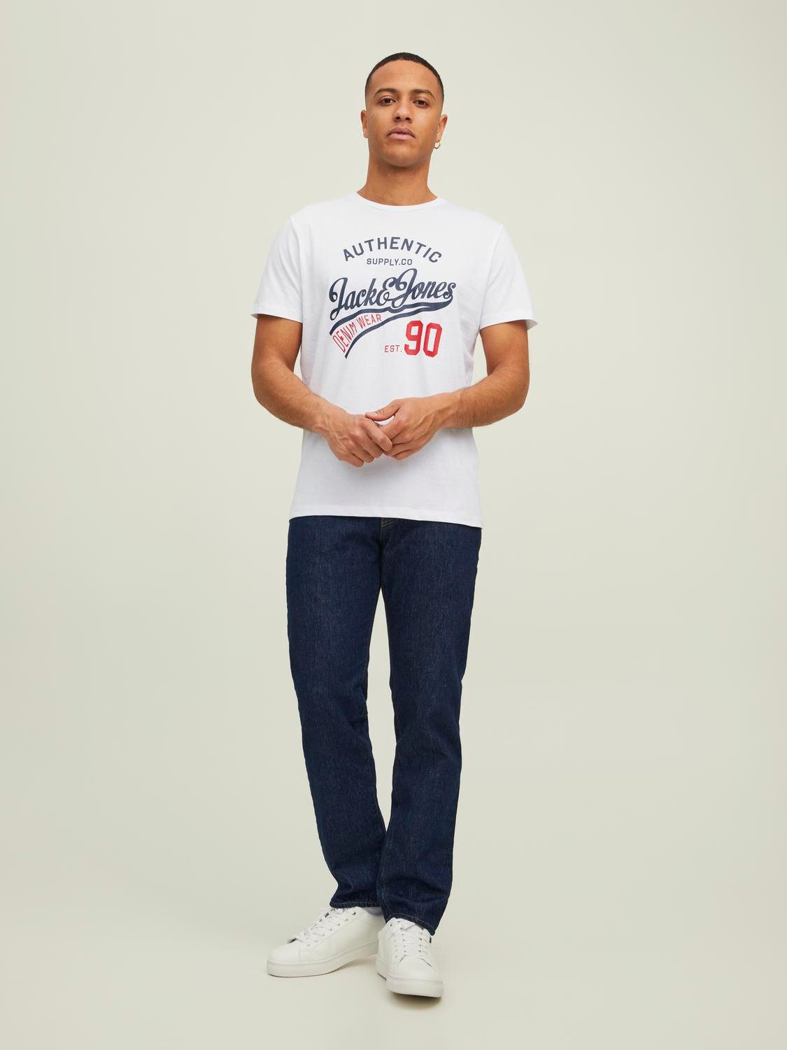 Jack & Jones Shirt met ronde hals JJETHAN TEE SS CREW NECK 3PK MP NOOS (3-delig, Set van 3)