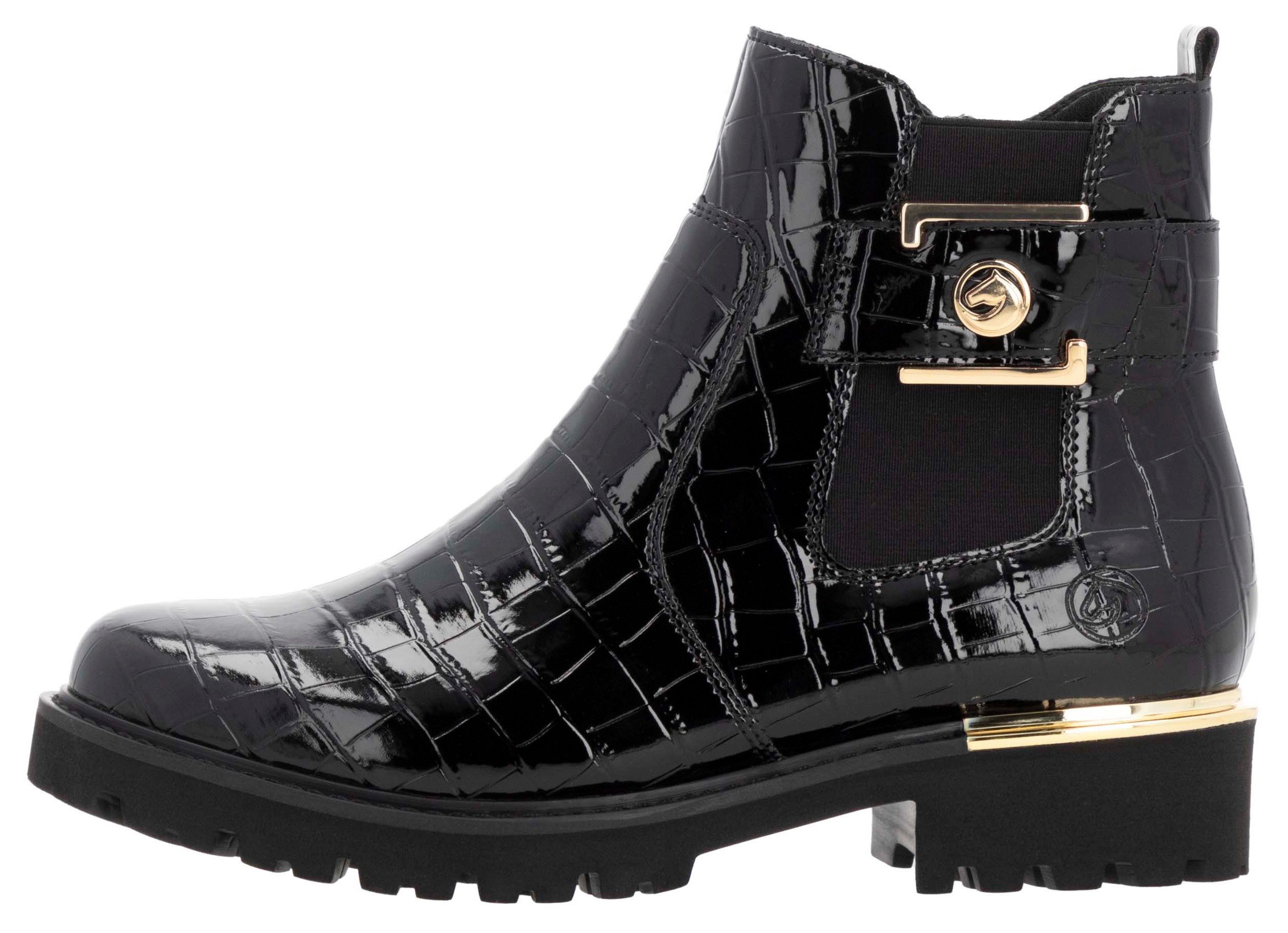 Remonte Chelsea-boots blokhak, laarzen, enkellaars met praktische binnenrits