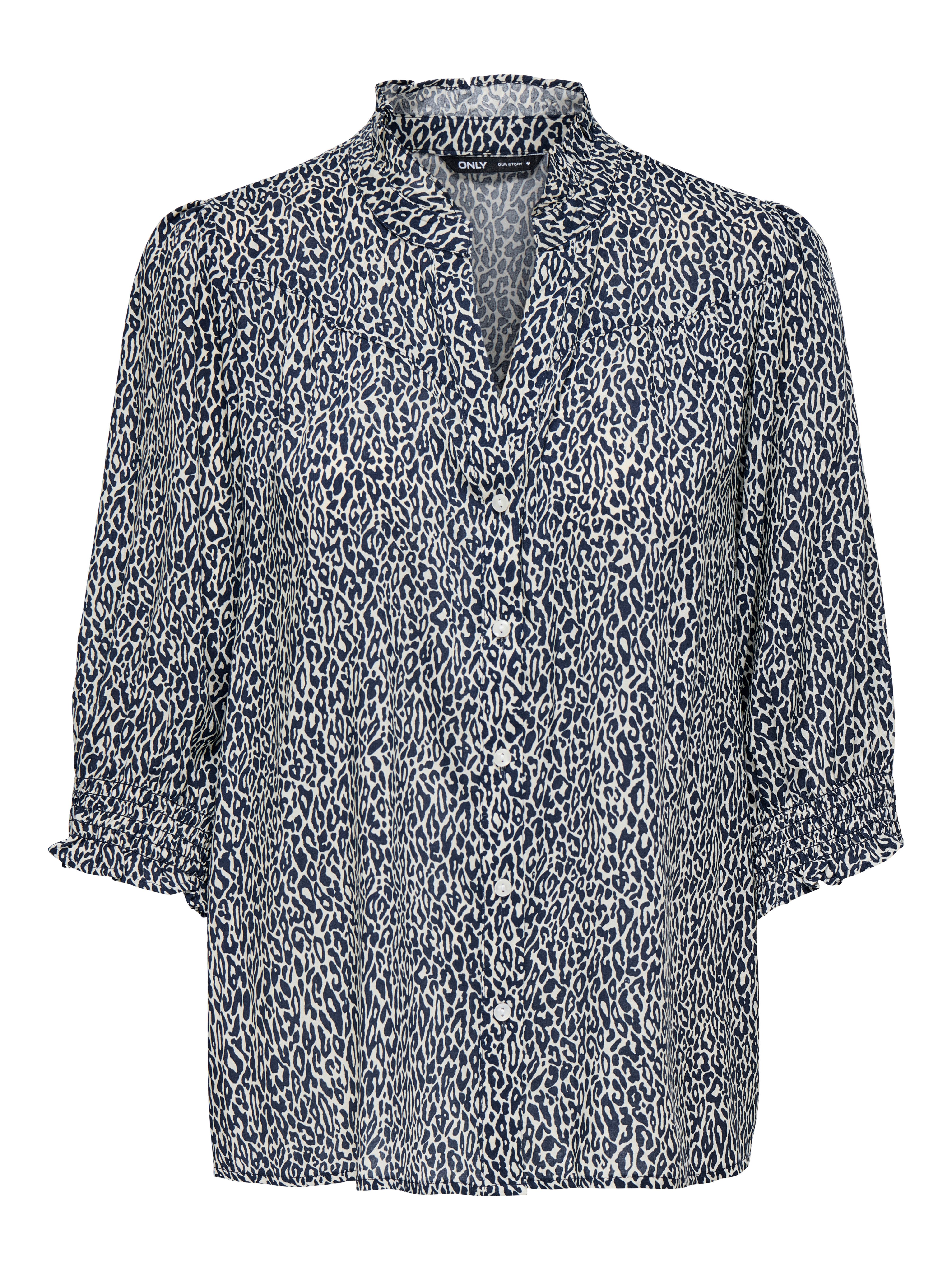 ONLY CARMAKOMA Gedessineerde blouse CARRAYA 3/4 SHIRT WVN NOOS