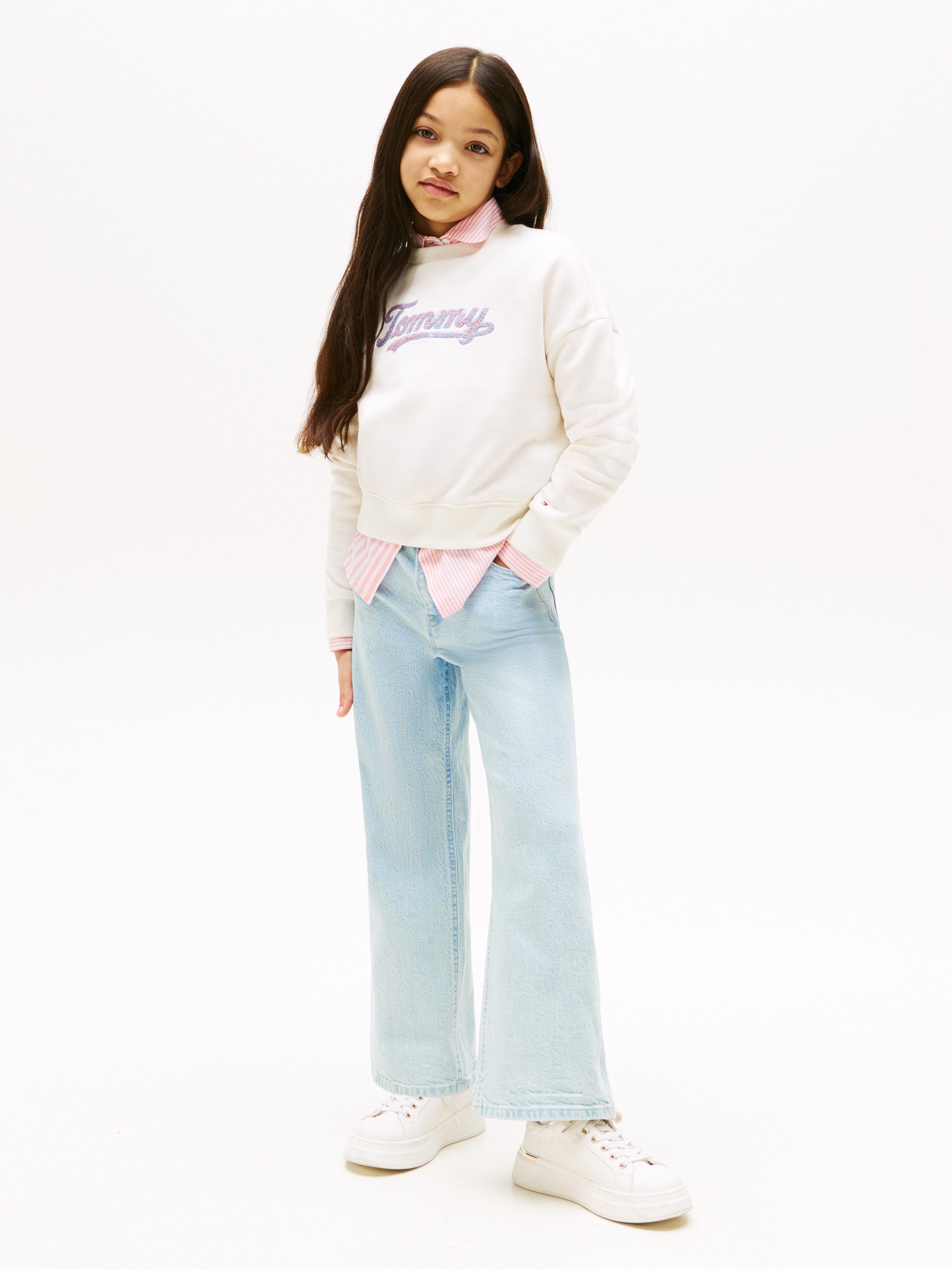 Tommy Hilfiger Wijde jeans Mabel voor kinderen tot 16 jaar