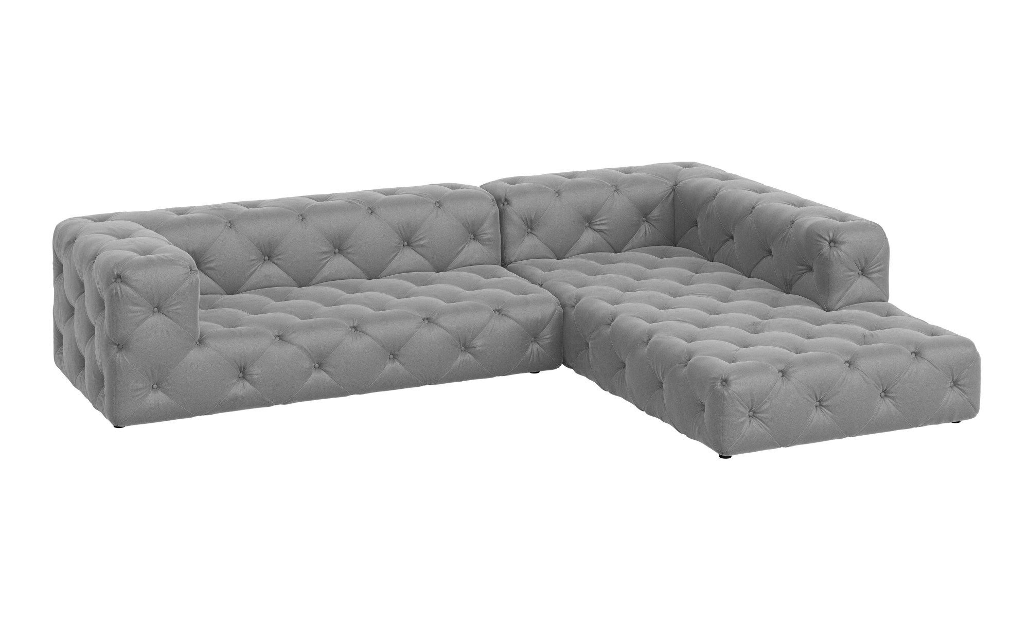 Places of Style Hoekbank FOLLINA L-vorm, met klassieke Chesterfield-knoopstiksels