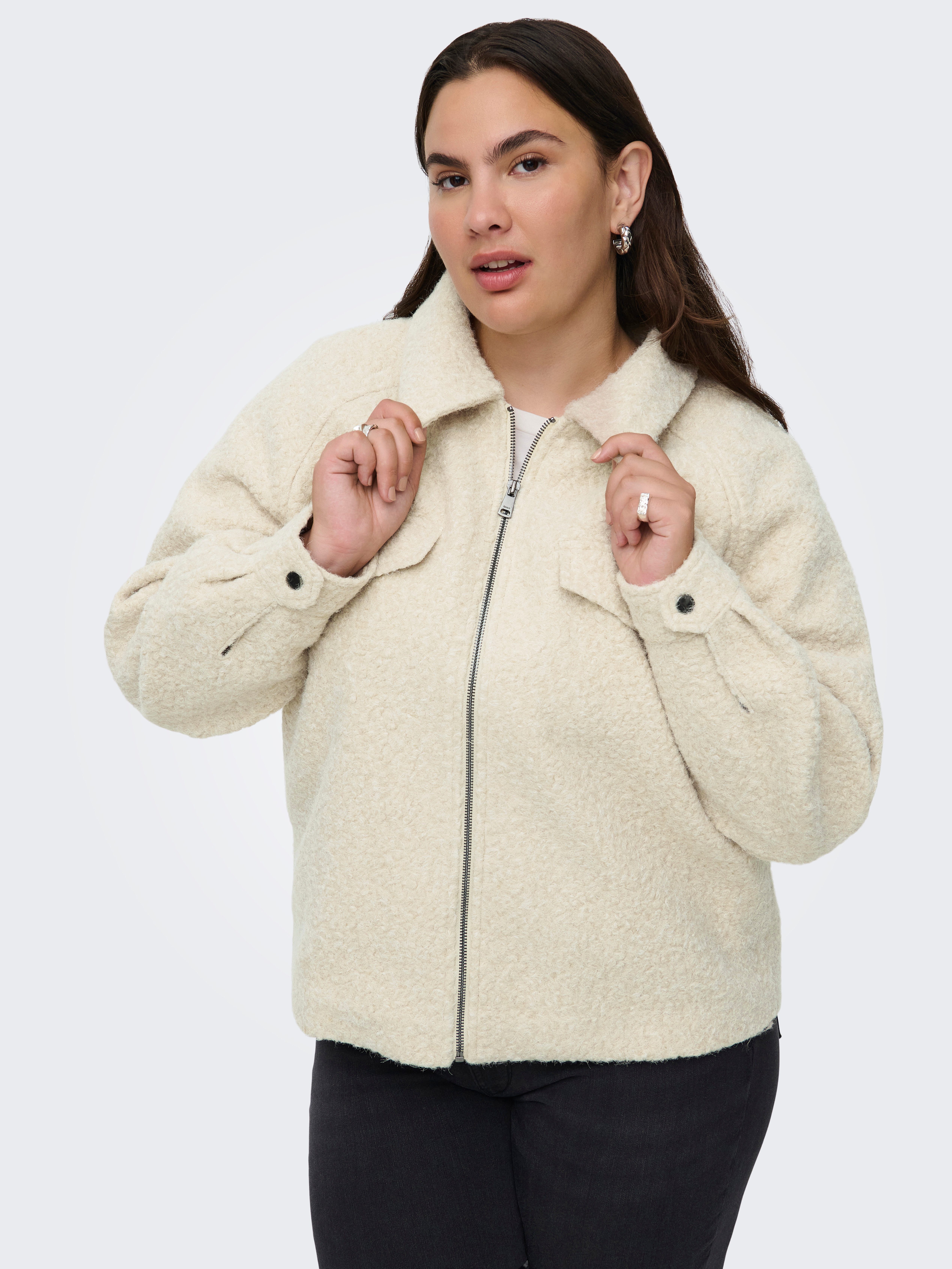 ONLY CARMAKOMA Fleecejack CARMALO SHORT BOUCLE JACKET OTW NOOS
