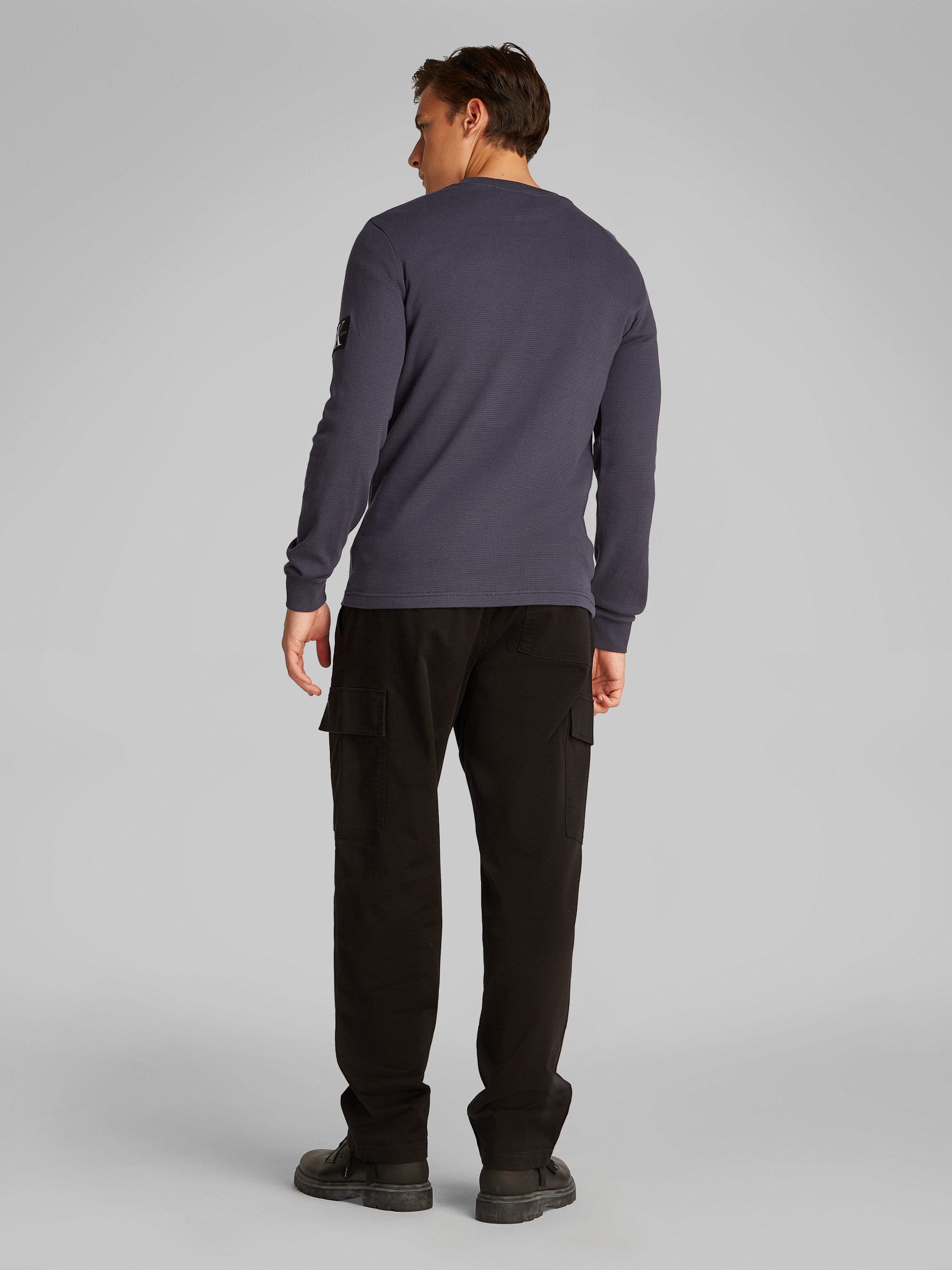 Calvin Klein Shirt met lange mouwen BADGE WAFFLE LS TEE