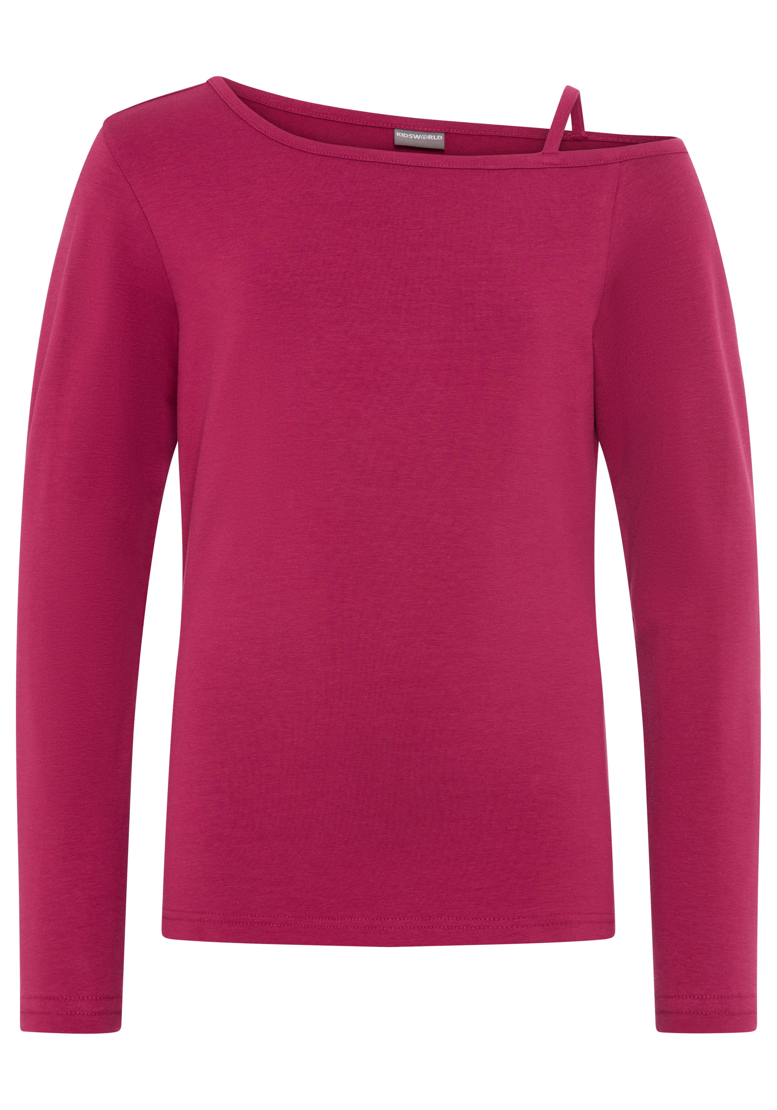 KIDSWORLD Shirt met lange mouwen meisjes shirts met lange mouwen maat 128/134 rood
