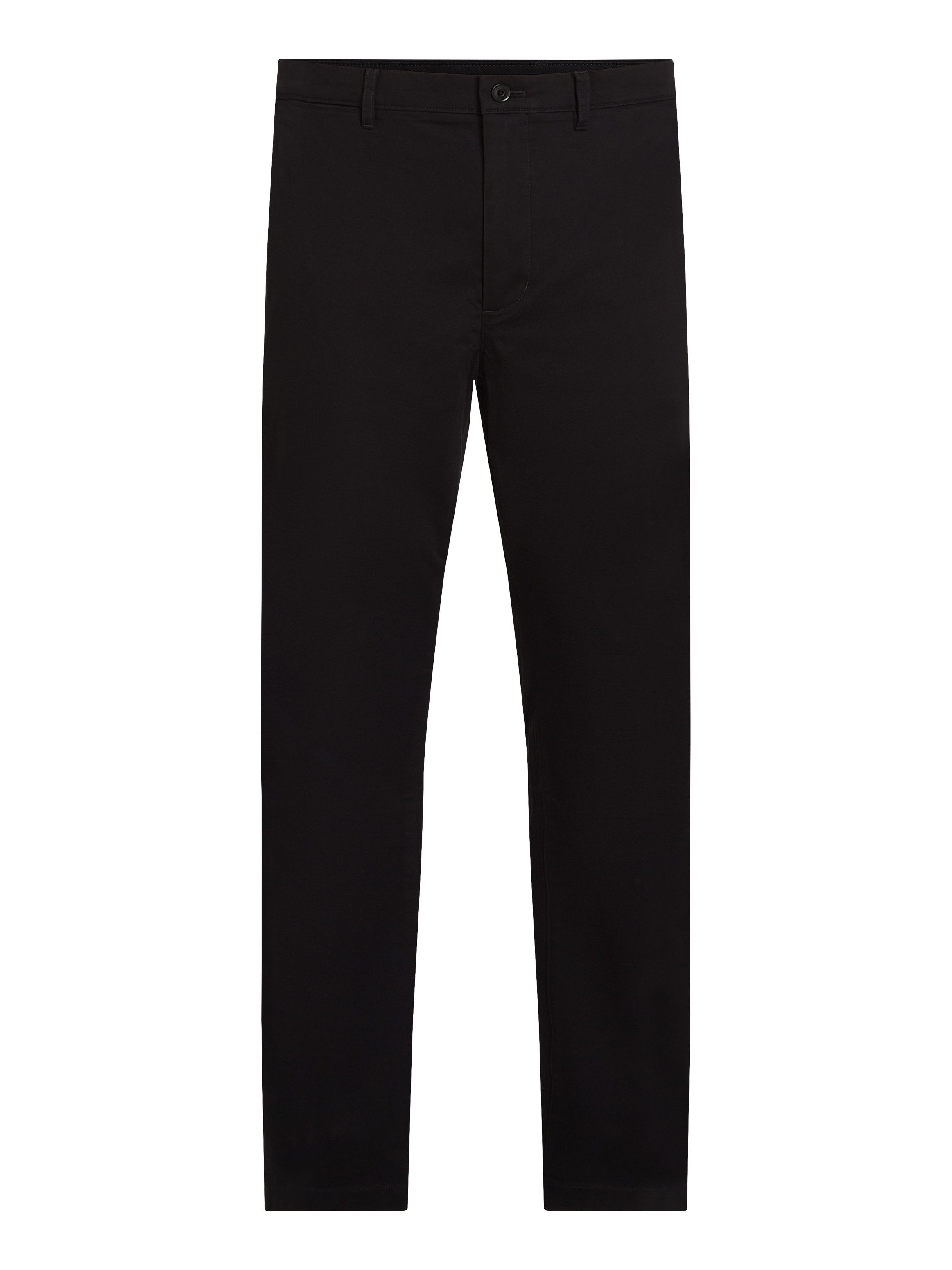 Tommy Hilfiger Chino DENTON CHINO SATIN met achterzakken met knoop, logo-borduursel