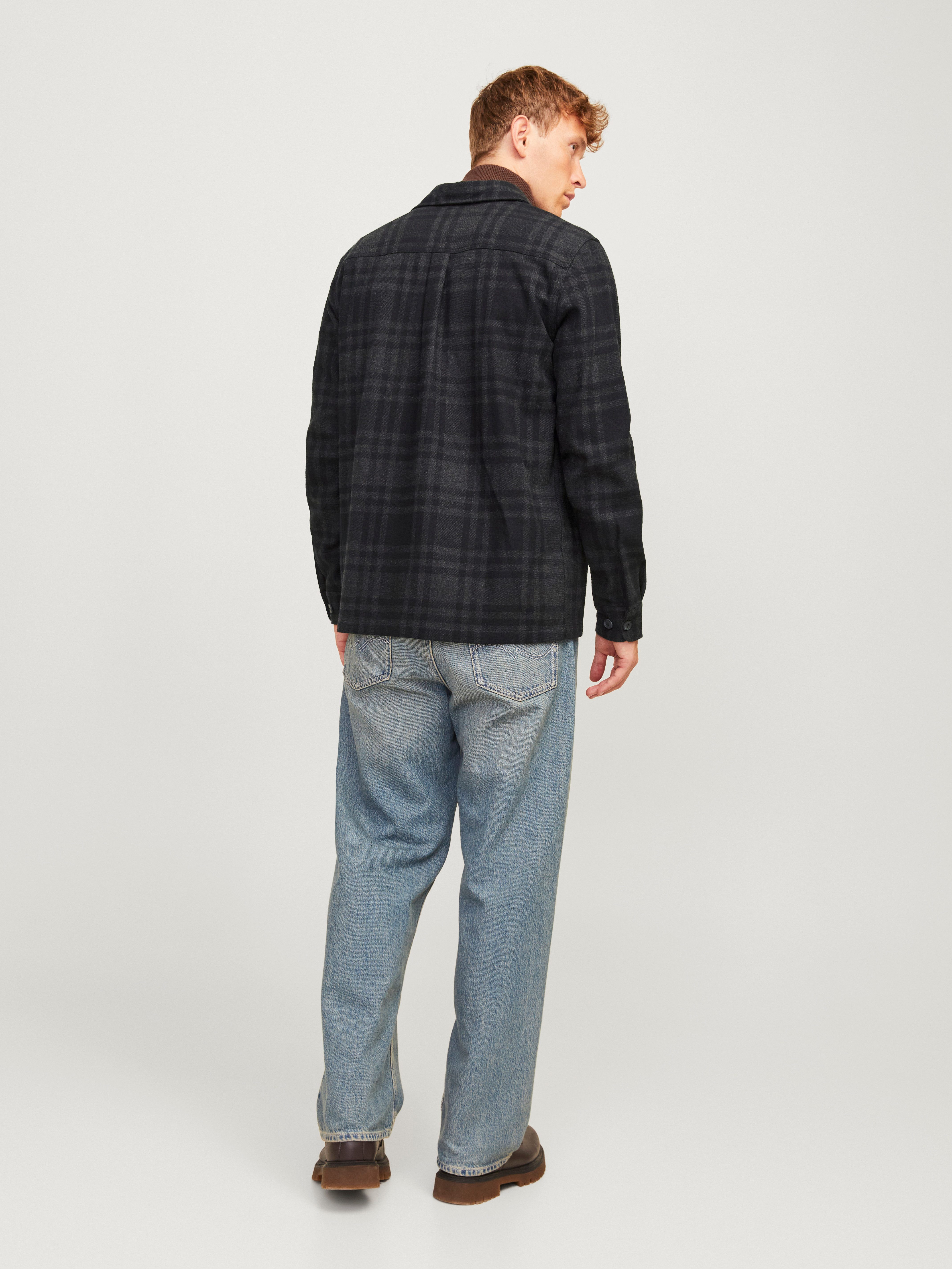 Jack & Jones Overhemd met lange mouwen JPRRAYMOND MELANGE CHECK LS OVERSHIRT SN