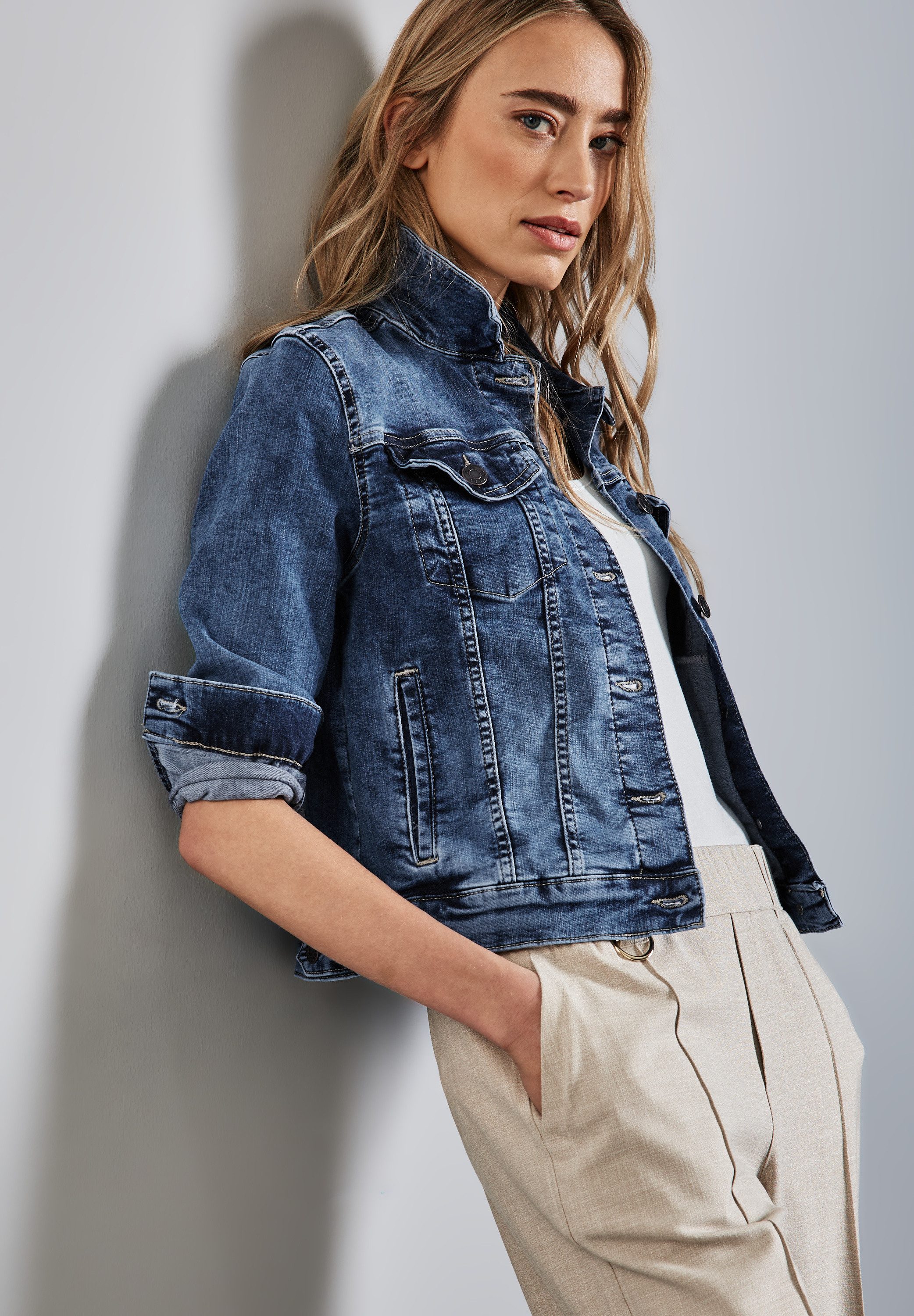 STREET ONE Jeansblazer met borstzakken