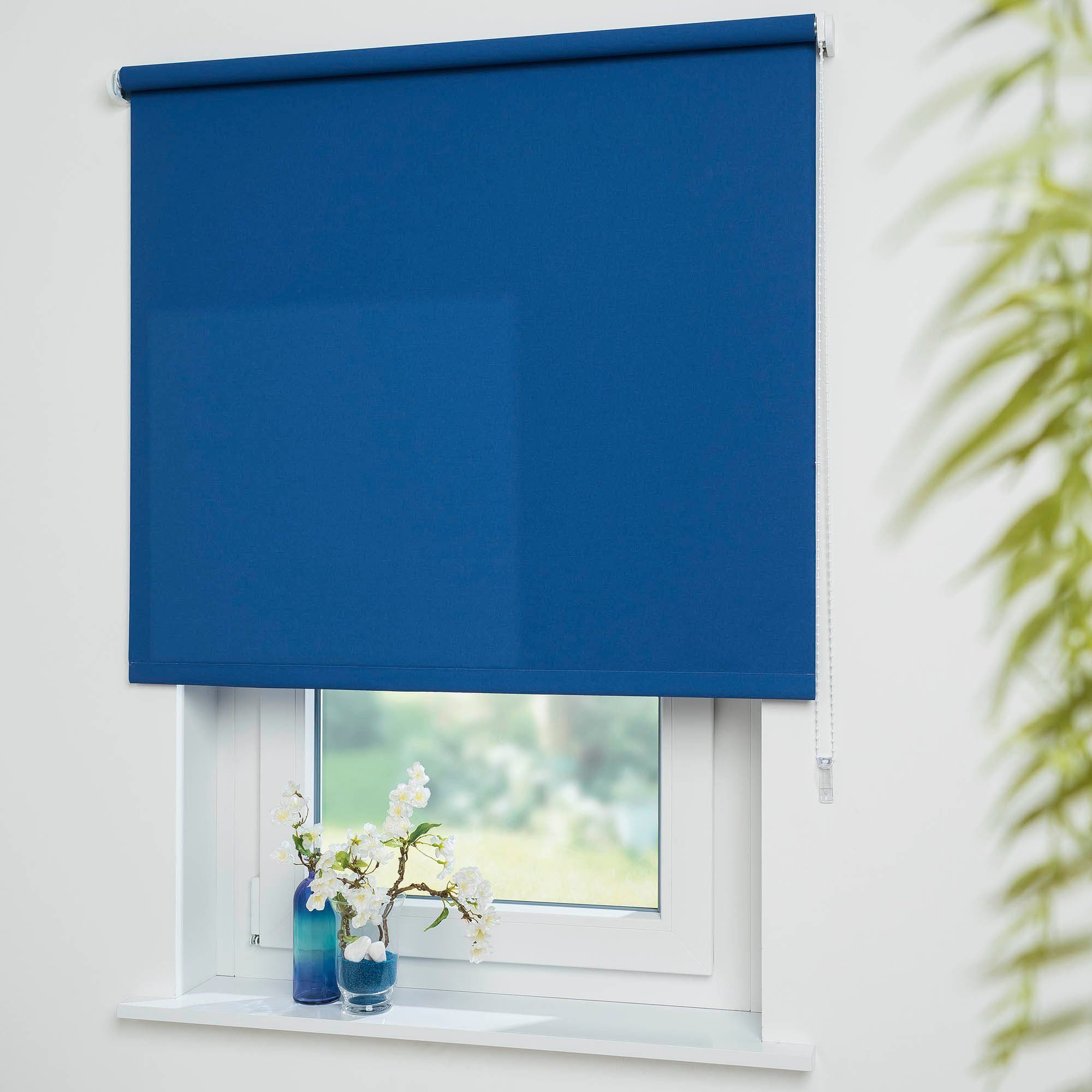 Liedeco Rolgordijn met zijbediening Uni Montage zonder boren om te klemmen met separate klemsteun mogelijk (1 stuk) rolgordijnen maat H/B: 240/102 cm