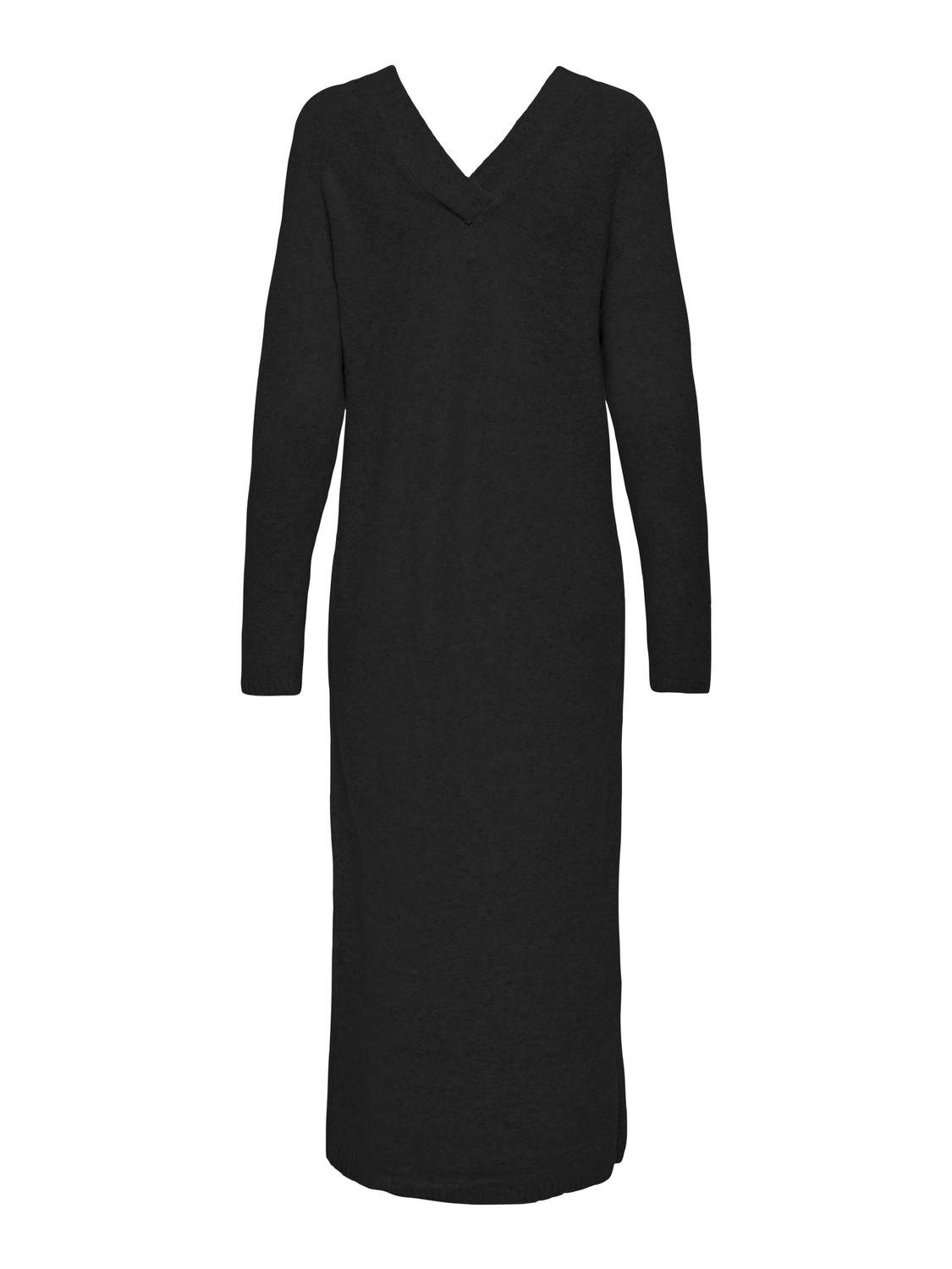 Only Gebreide jurk ONLJEANETT LIFE LS V-NECK DRESS CC KNT