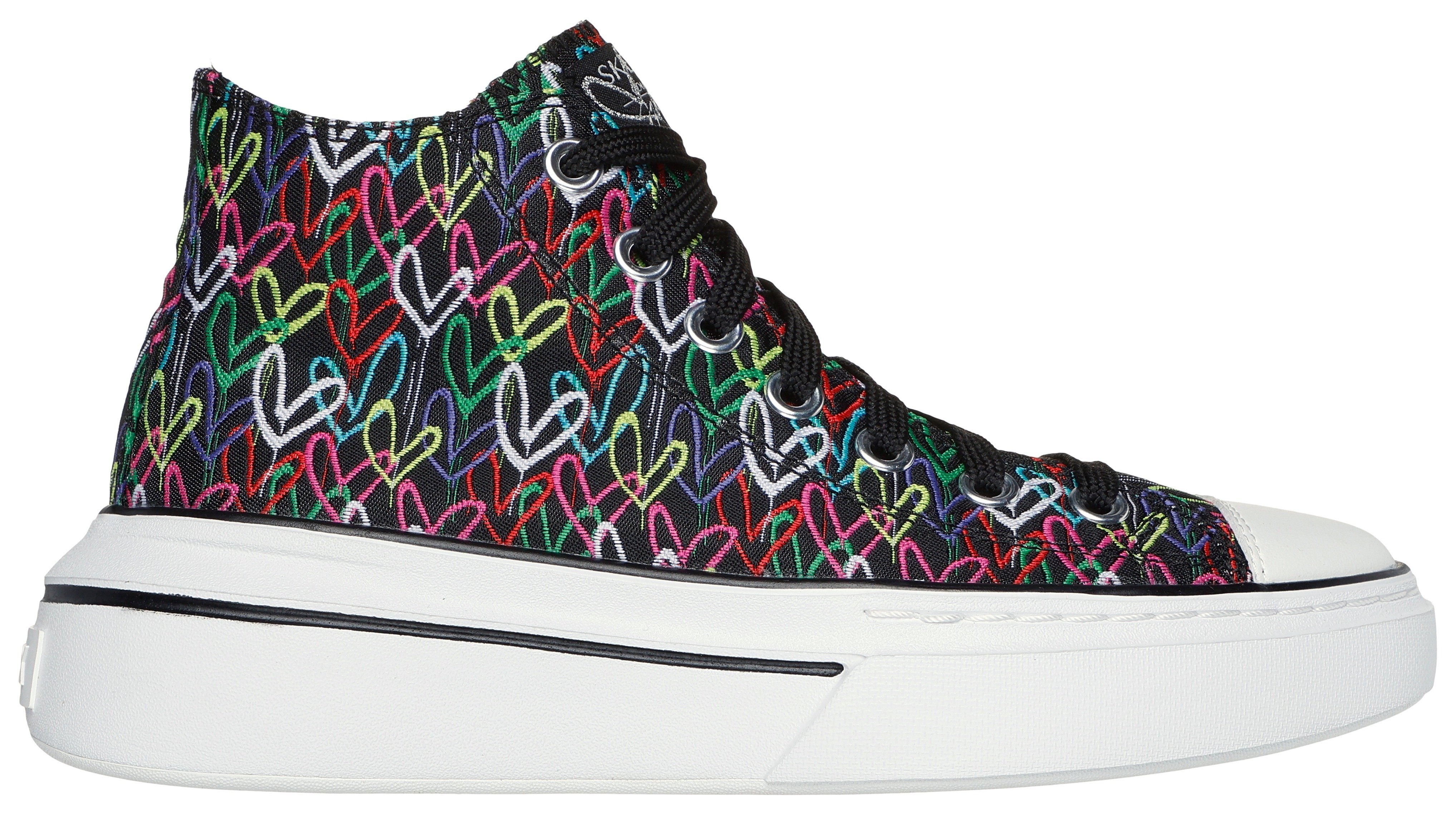 Skechers Sneakers CORDOVA CLASSIC-LOVE LETTERS met schattige hartjesprint, vrijetijdsschoen, lage schoen, veterschoen