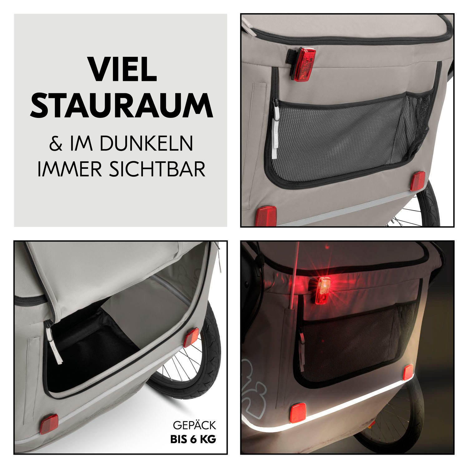 Hauck Kinderen fiets aanhanger Bike N Walk Duo voor 2 kinderen, incl. dissel