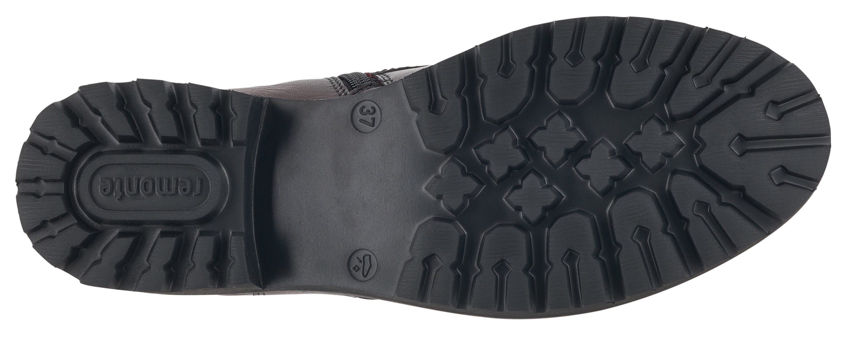 Remonte Veterlaarsjes blokhak, laarsjes, veterschoenen, flats in used look