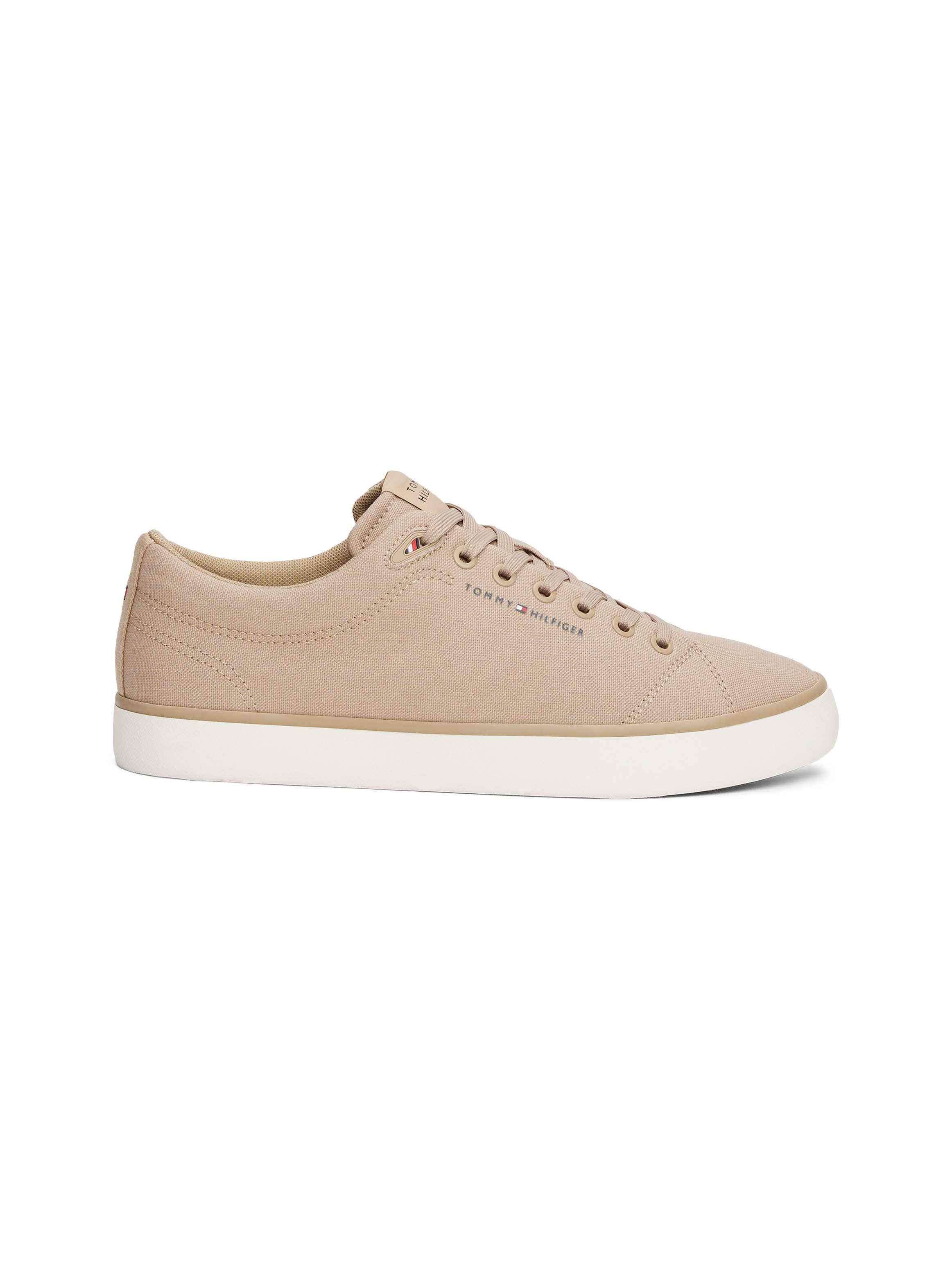 Tommy Hilfiger Sneakers TH HI VULC LOW CORE CANVAS , vrijetijdsschoen, lage schoen, veterschoenen met zacht gepolsterde schacht