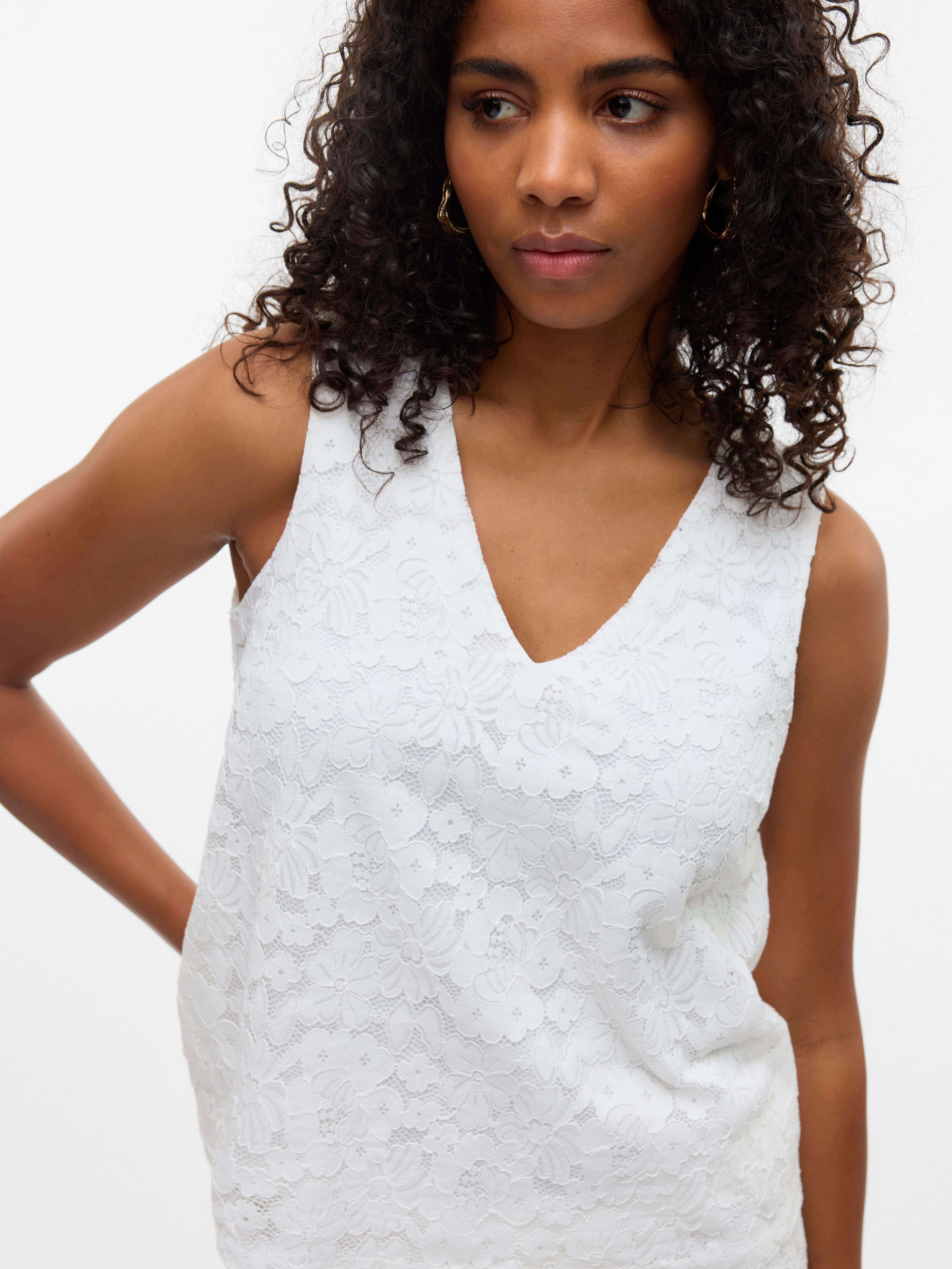 Vero Moda Kanten top VMHONEY LACE SL V-NECK TOP WVN GA
