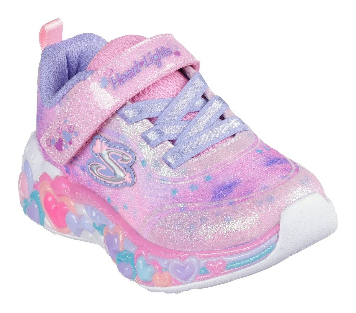 Skechers Babyschoentjes ETERNAL HEART LIGHTS , blink,-klittenbandschoen met hart-applicatie, maat sjabloon om te downloaden