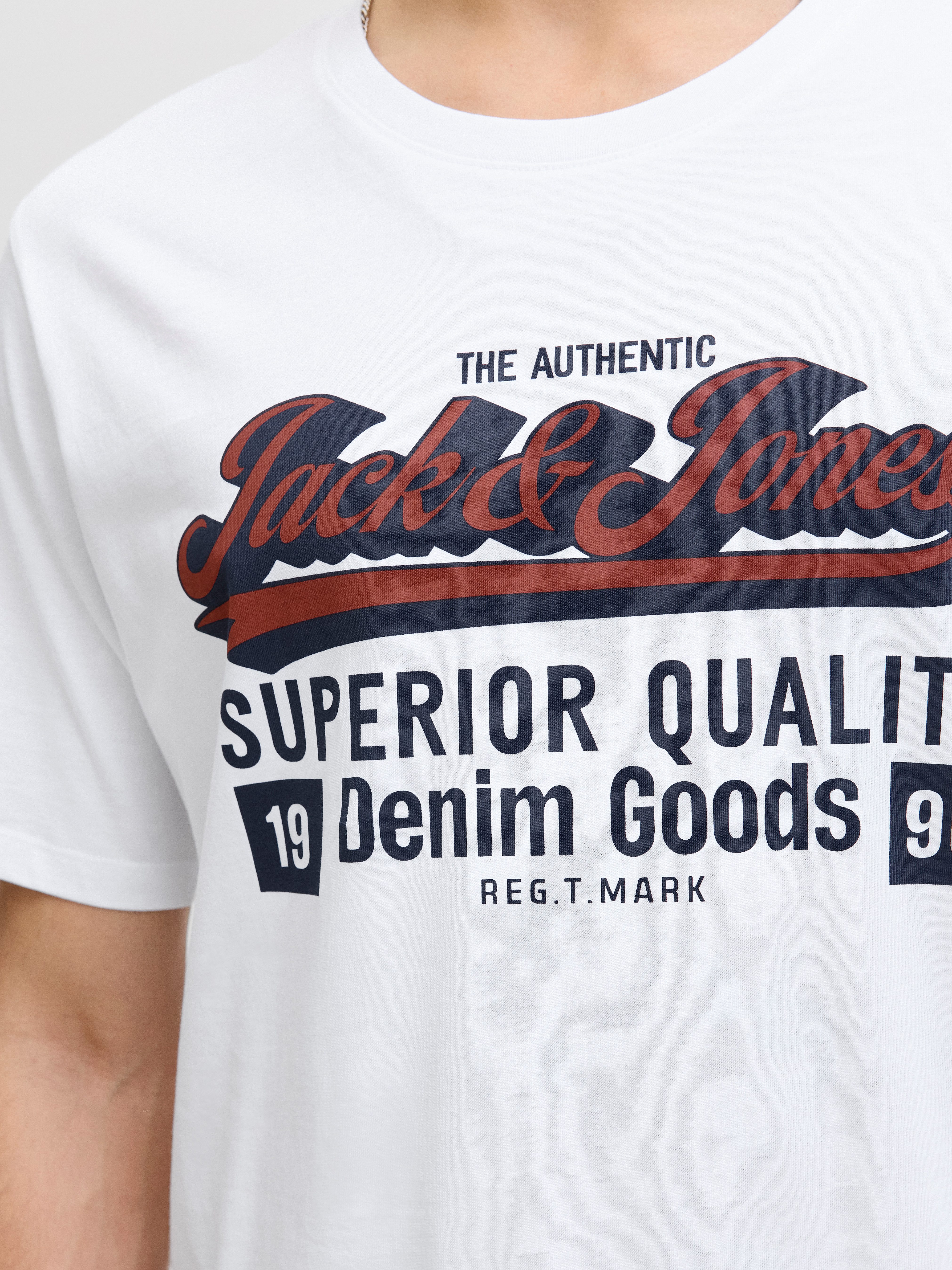 Jack & Jones Shirt met ronde hals JJELOGO TEE SS O-NECK 2 COL AW25 5PK MP (set, 5-delig)