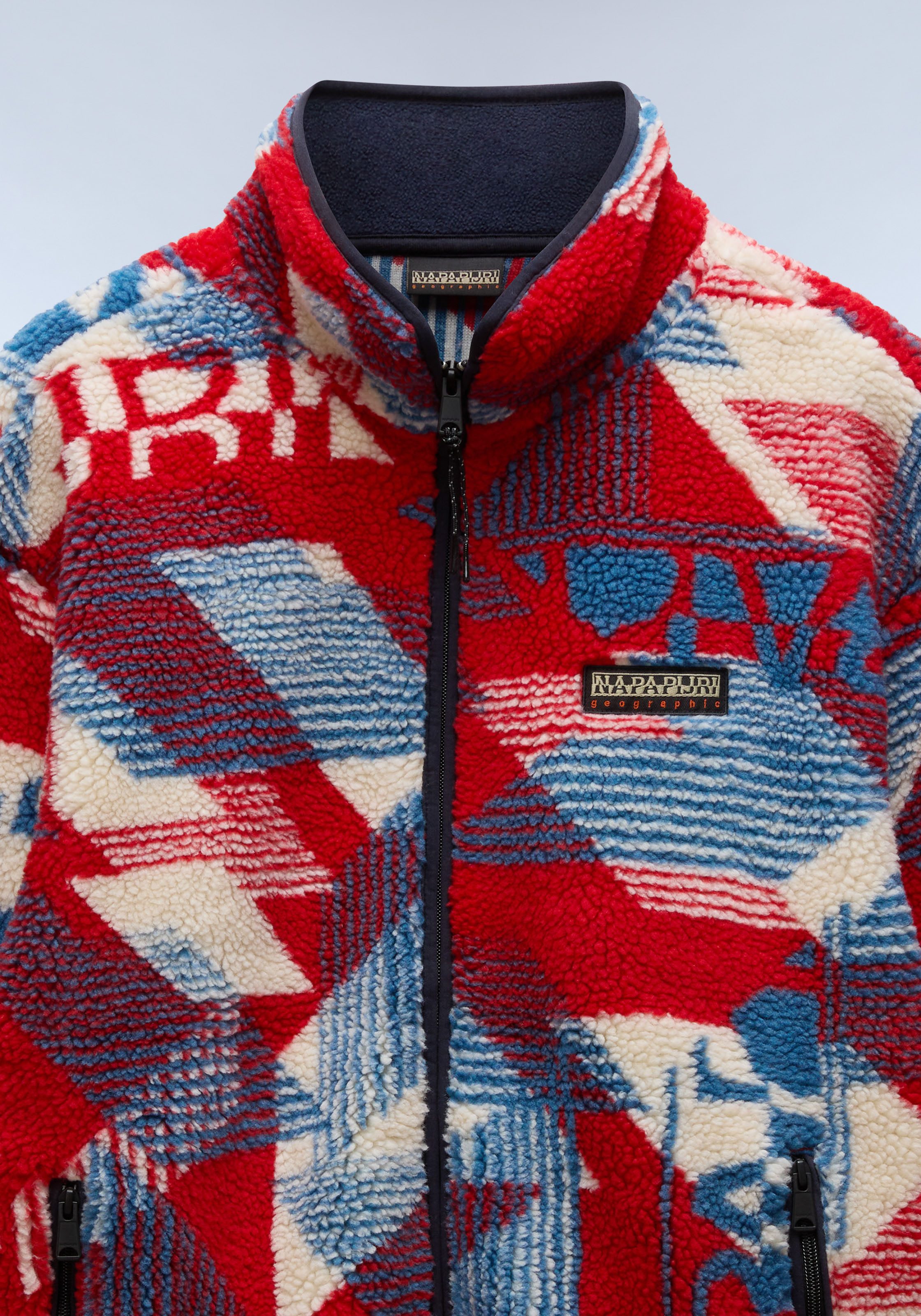 Napapijri Pluchen jack ARGIENT met print all-over