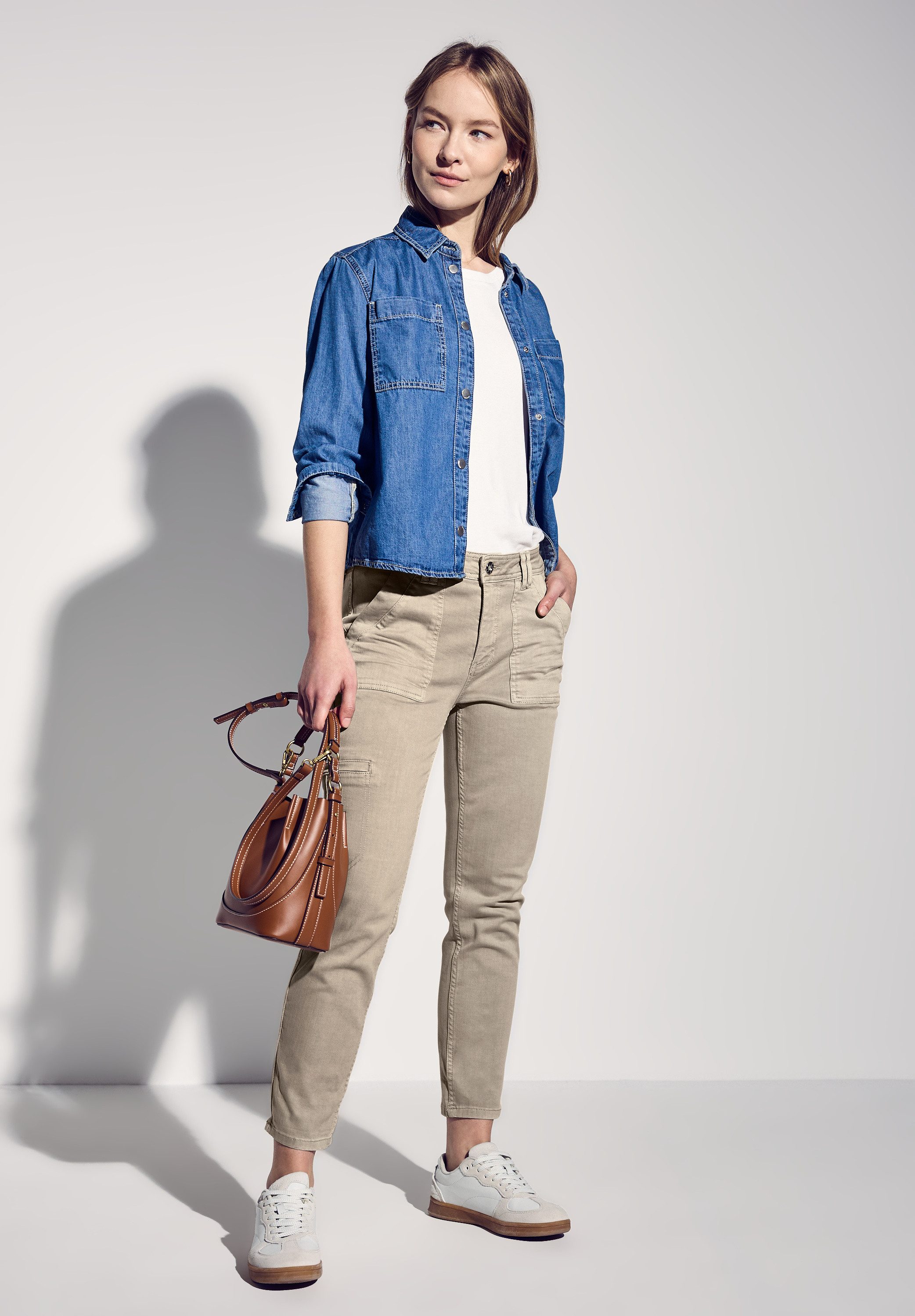 STREET ONE Cargo jeans met stretch