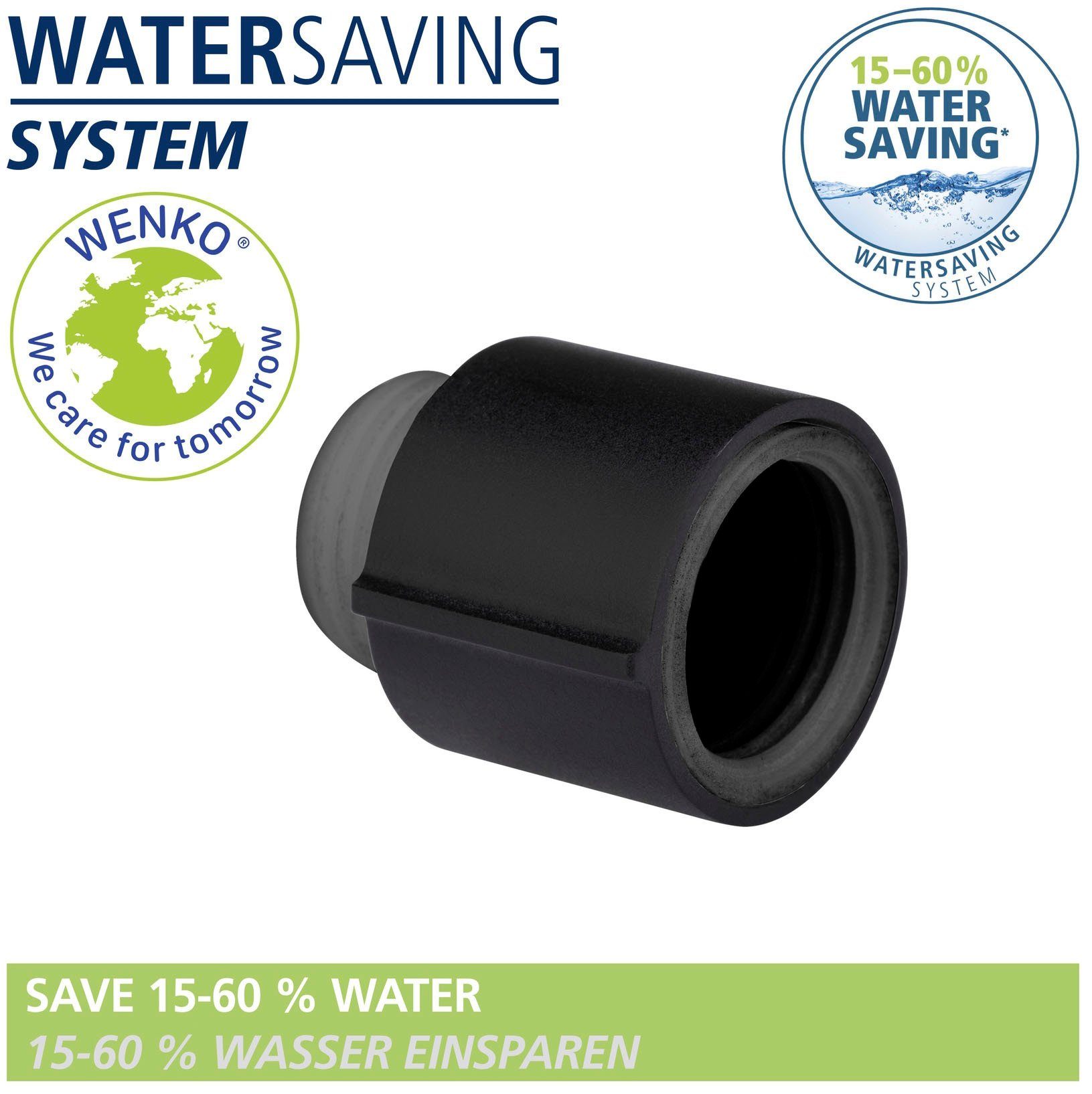 WENKO Douchesysteem Young Eco met thermostaatarmatuur, incl. 2 waterbesparende regelaars