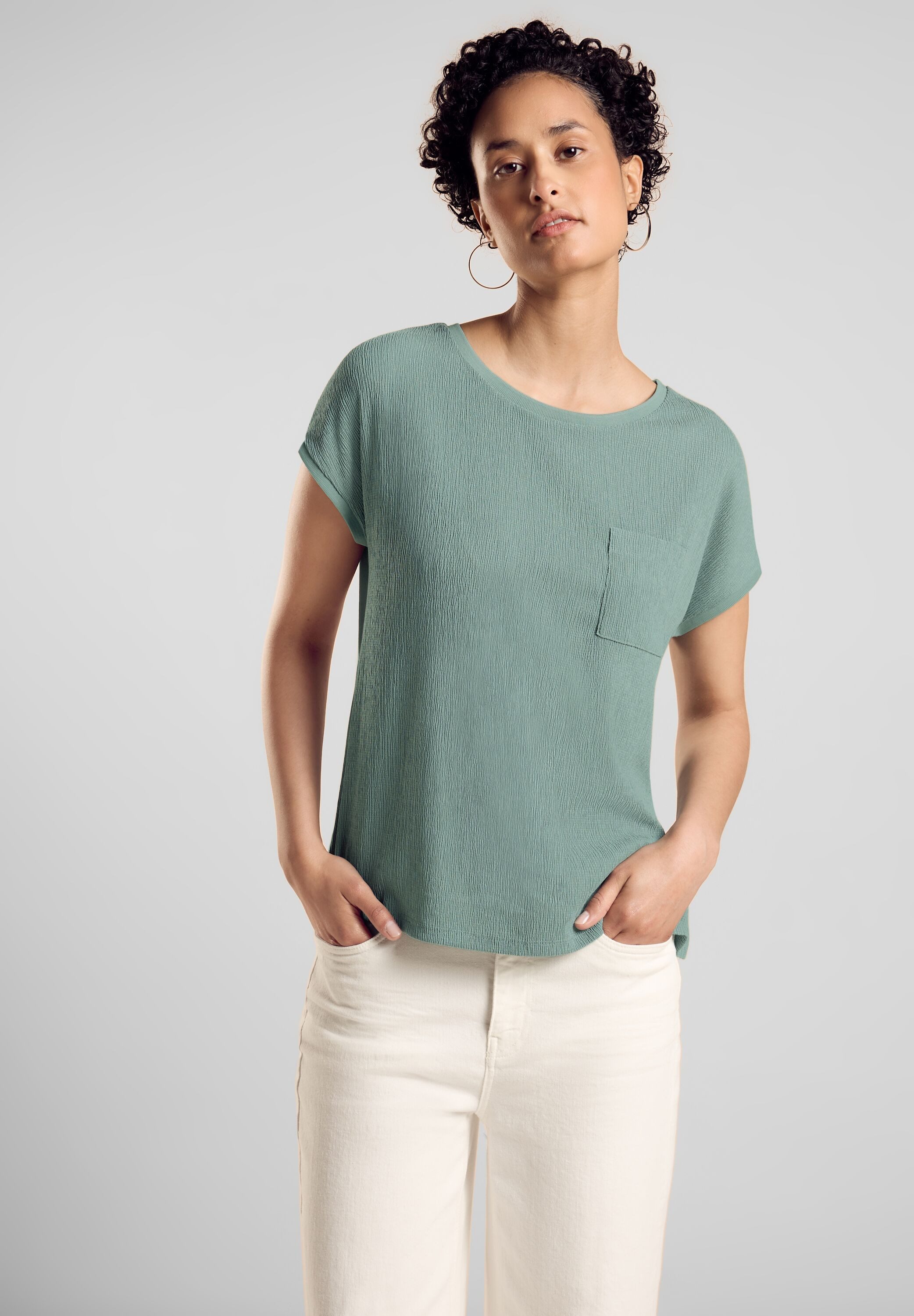 STREET ONE Shirttop met borstzak