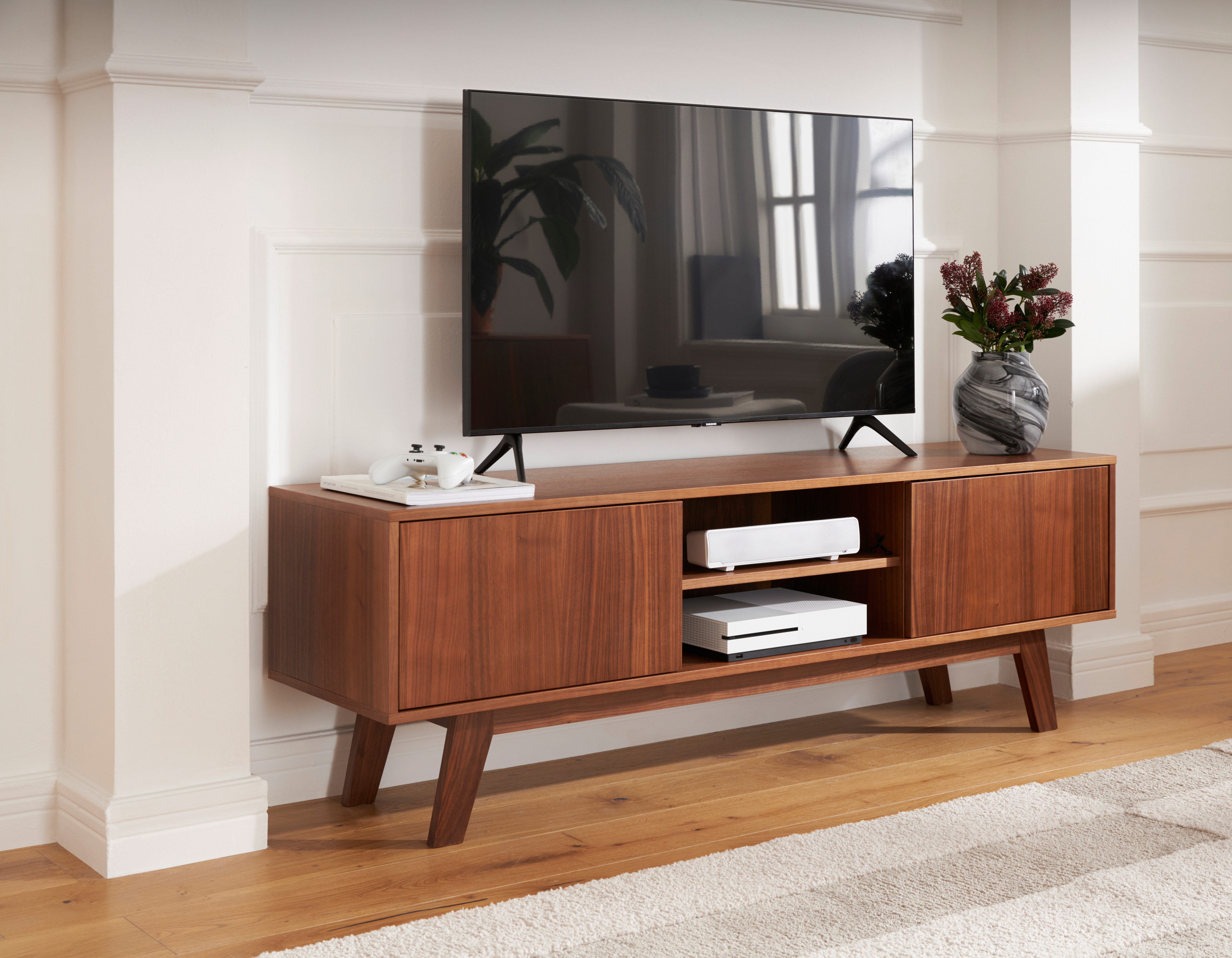 Guido Maria Kretschmer Home&Living Tv-meubel Orlando Breedte 150 cm, houtfineer, push-to-openfunctie