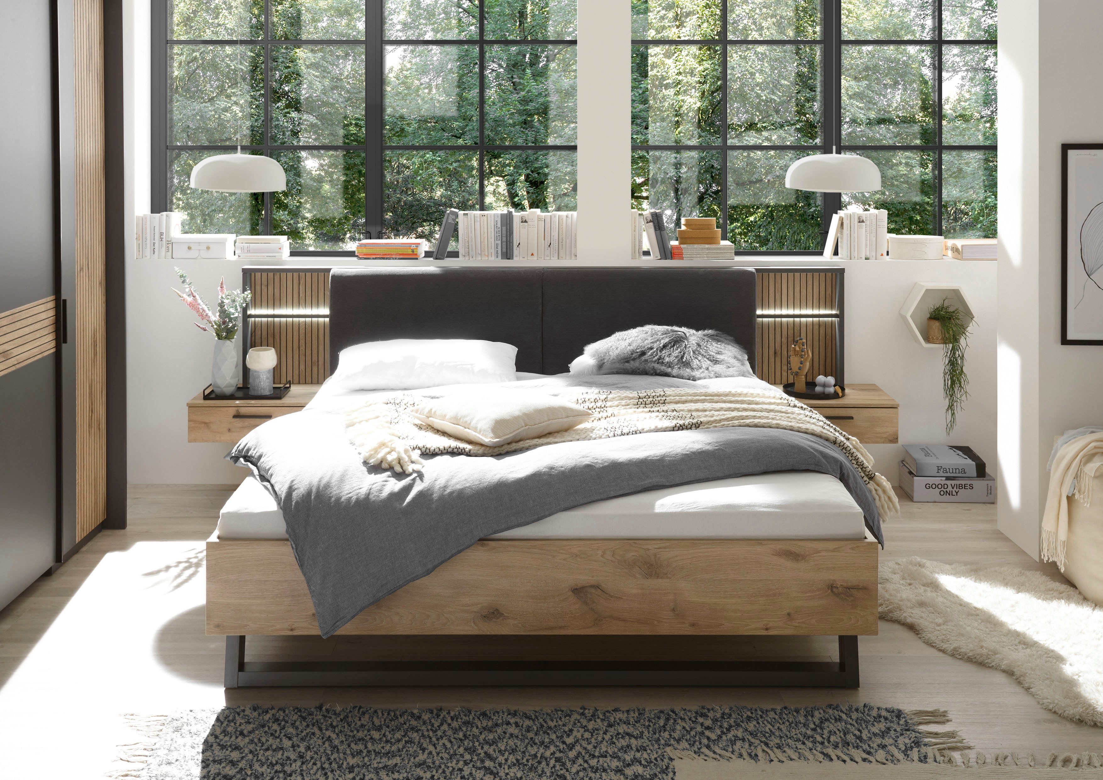 Schlafkontor Ledikant Daria bed met gestoffeerde hoofdeinde