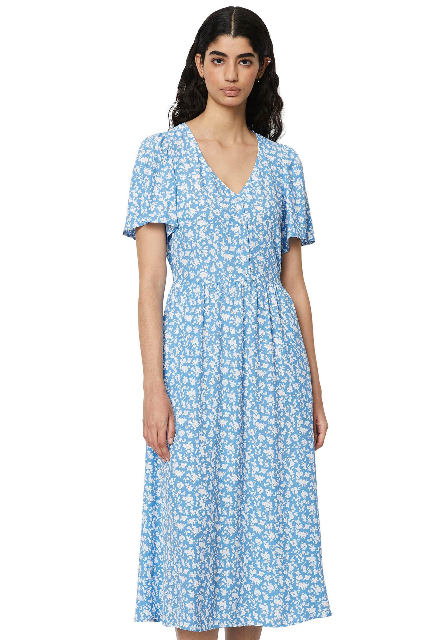 Marc O'Polo DENIM Midi-jurk van viscose met strikceintuur