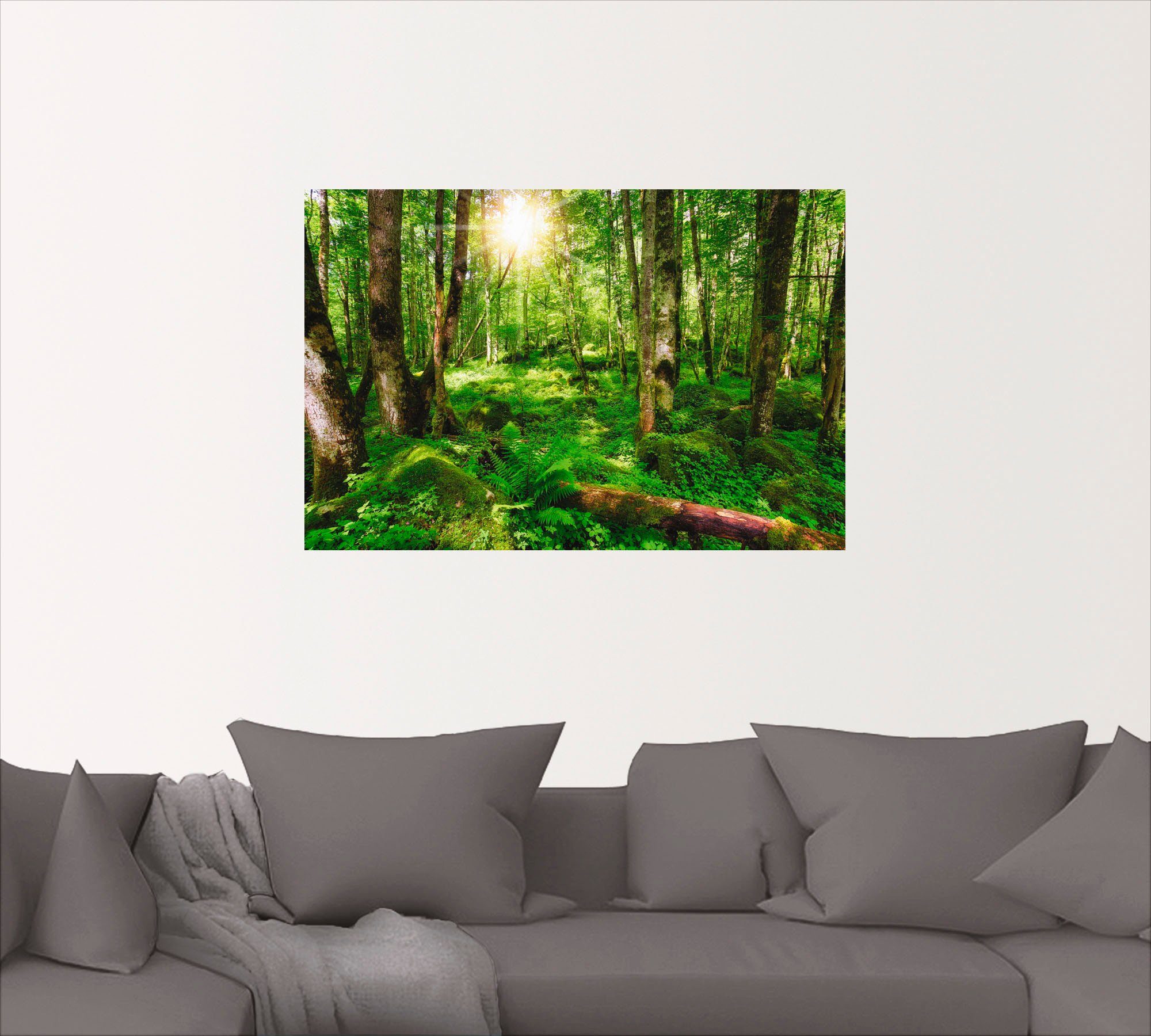 Artland Artprint Bos als artprint op linnen, poster, muursticker in verschillende maten