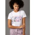 aniston casual t-shirt batik-frontprint met engelen - nieuwe collectie wit
