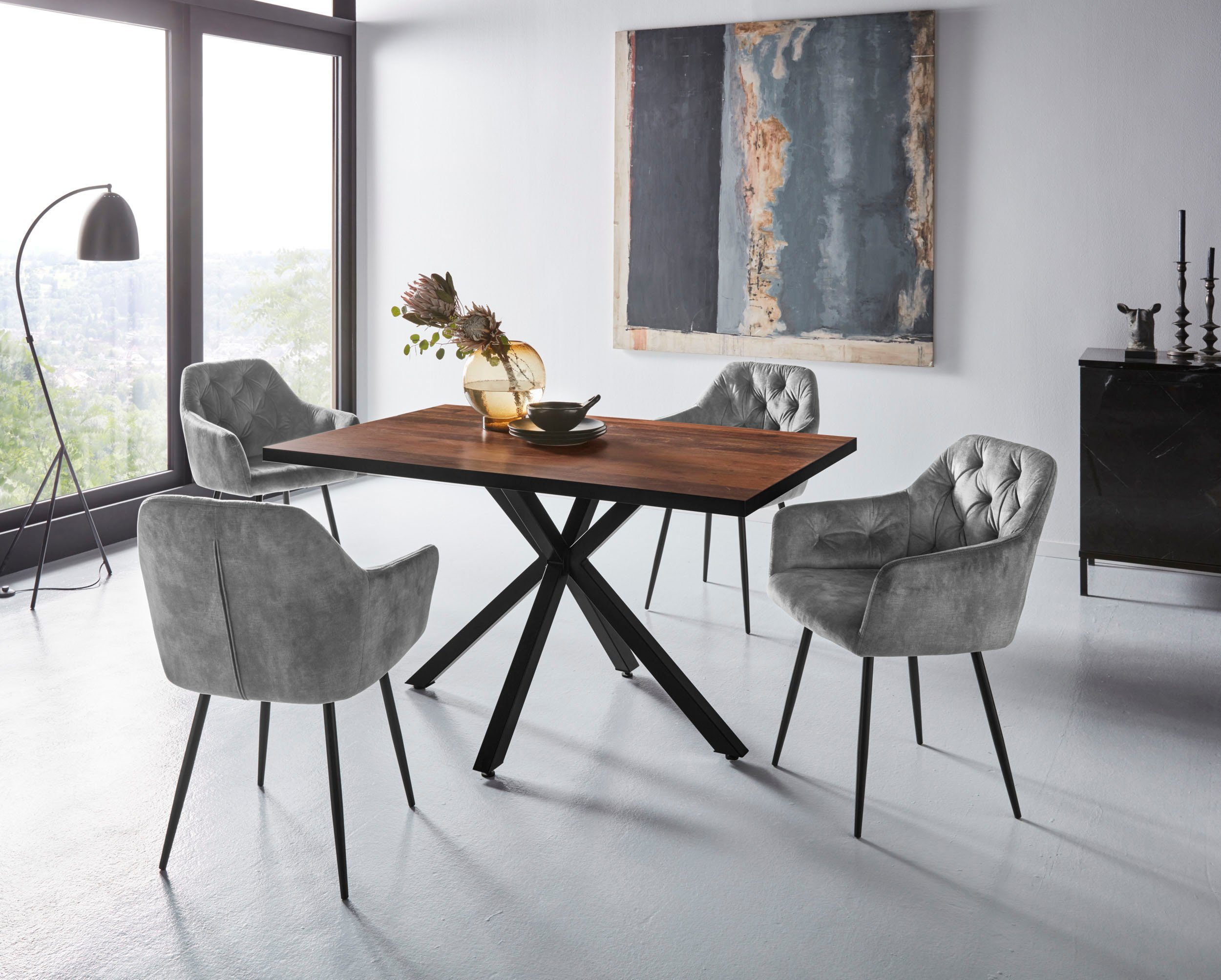 HELA Eethoek CLEO tafelgroep bestseller Schaalstoelen tafel woonkamer eetkamer (set, 5-delig)