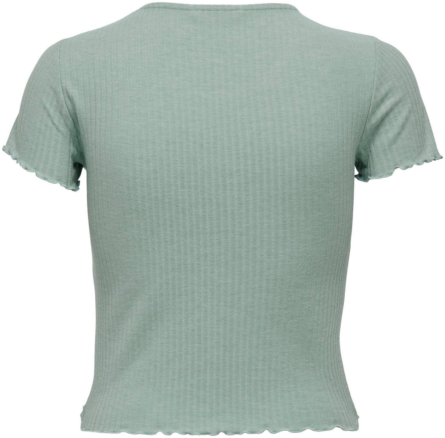 Only Shirt met ronde hals ONLEMMA S/S SHORT TOP NOOS JRS
