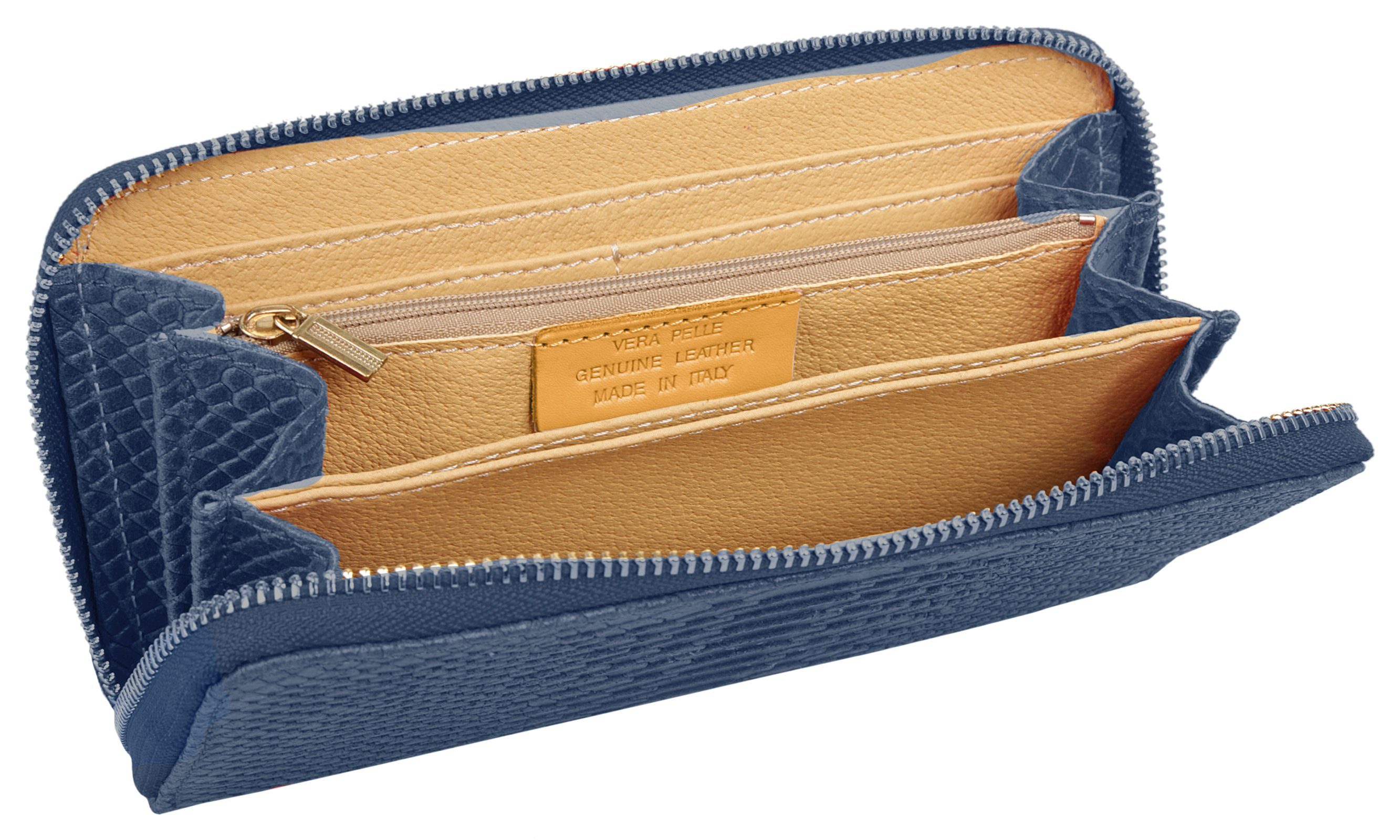 Cluty Portemonnee echt leer, made in italy